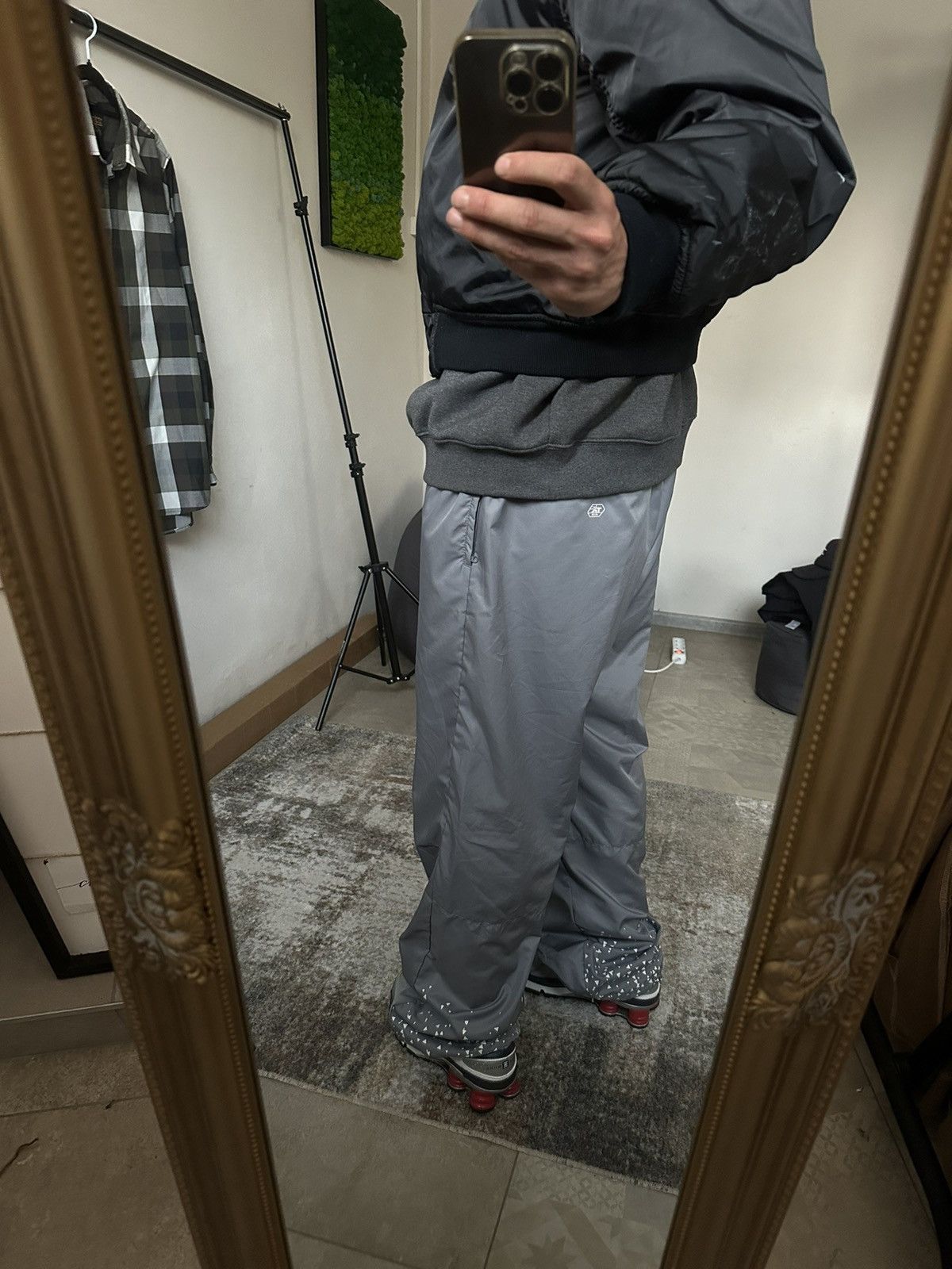 Japanese Brand × Nike 🔥 Rare Nike TN Air Y2K Track Pants Drill Parachute Grey Size US 35 - 11 Thumbnail