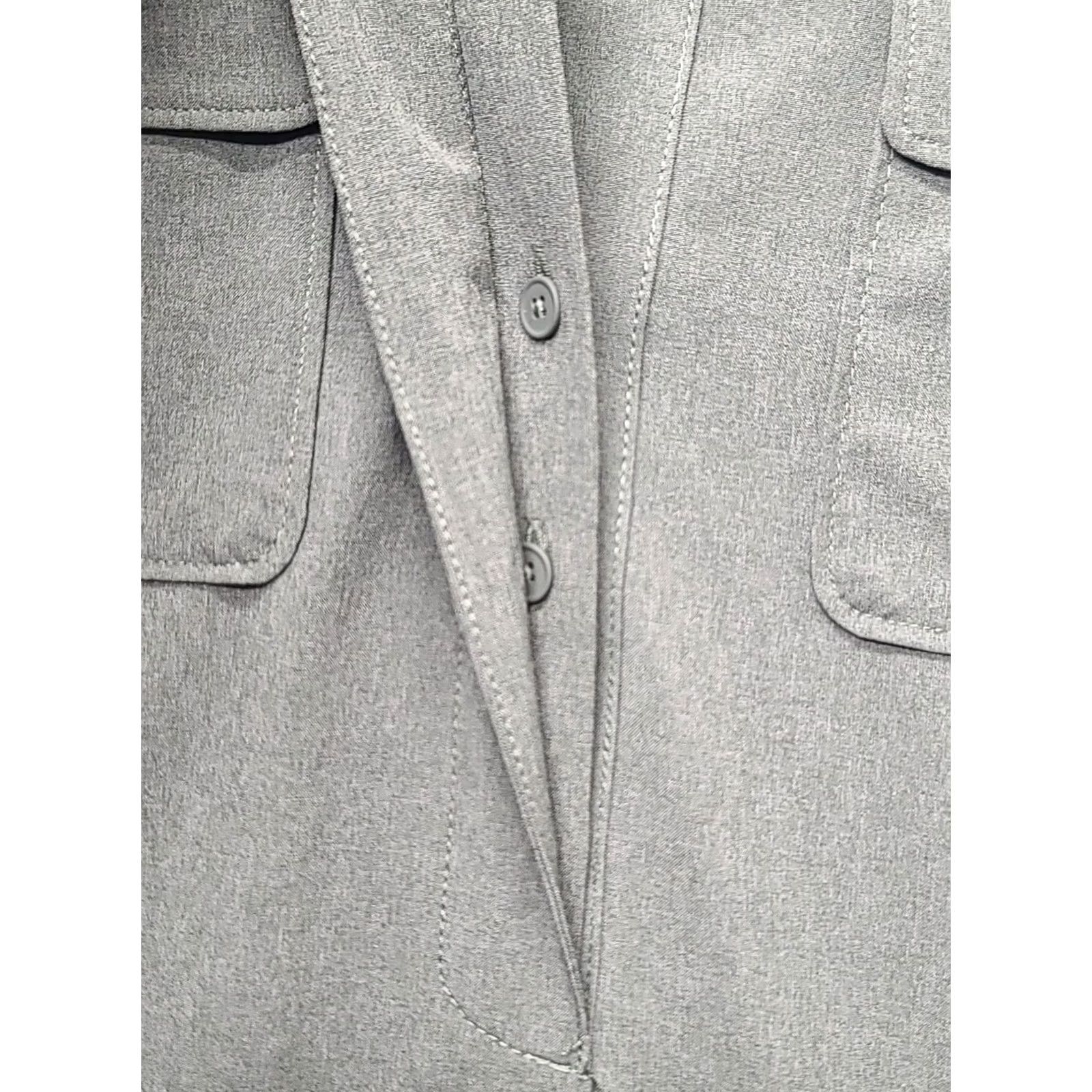 Eddie Bauer Eddie Bauer Travex Shirt Dress Womens S Belted Pockets Lightweight Short Sleeveless? No sleeves? Actually Sleeveless. Gray Polyster Blend Shirt Dress Size S / US 4 / IT 40 - 7 Thumbnail