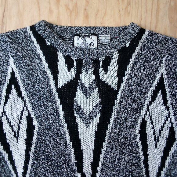 Vintage Vintage Fashion Police Abstract Geometric Crewneck Sweater Size S / US 4 / IT 40 - 1 Thumbnail