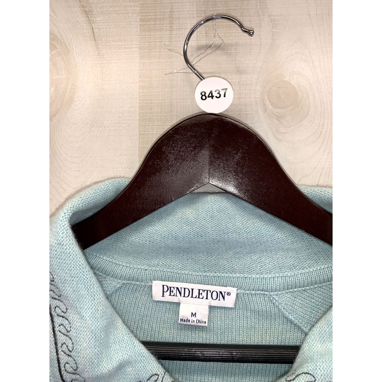 Pendleton VINTAGE Pendleton Blue Wool Full Zip Sweater Jacket Womens Medium-8437 Size M / US 6-8 / IT 42-44 - 2 Thumbnail