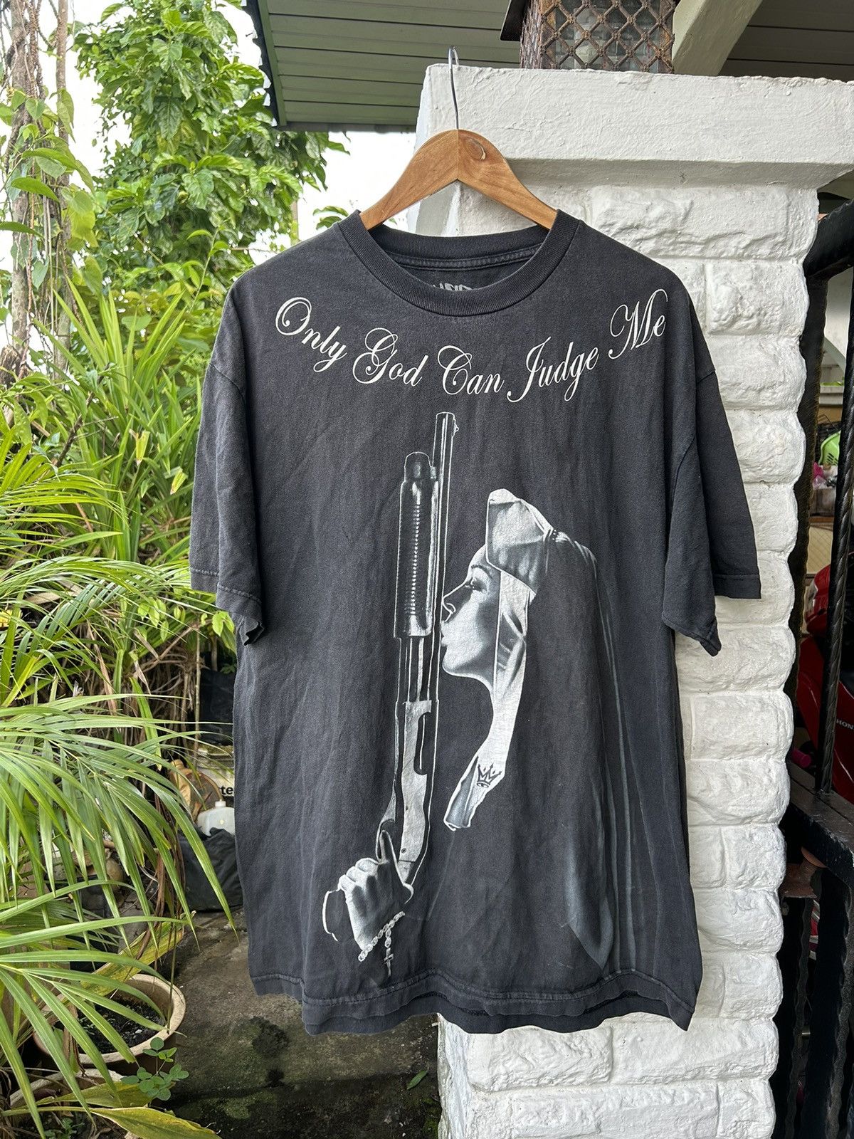 image of Art x Beauty Beast Only God Can Judge Me Mafioso in Black, Men's (Size XL)