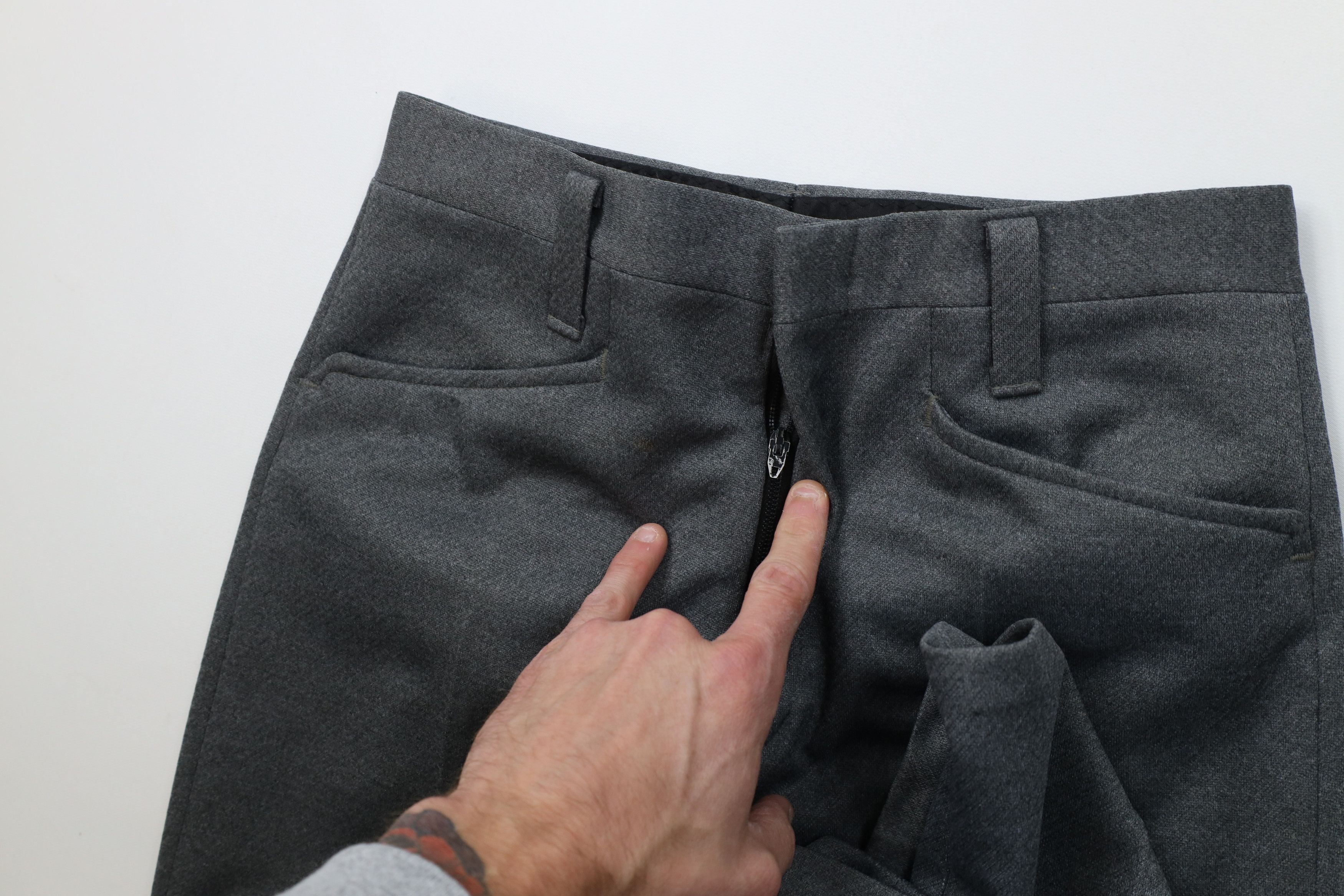 Vintage Vintage 70s Streetwear Wide Leg Chino Pants Gray USA Size US 28 / EU 44 - 7 Thumbnail