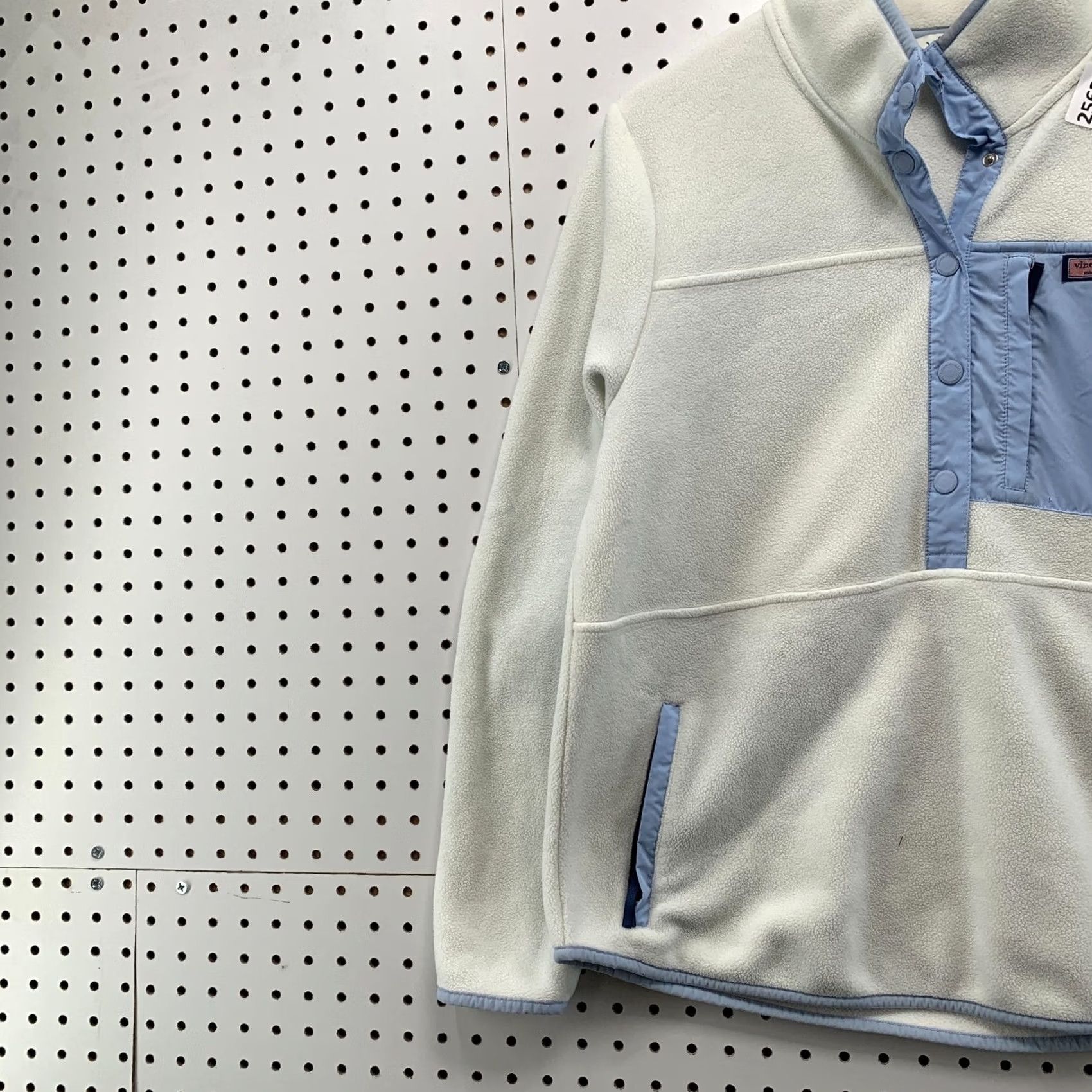 Vineyard Vines Vineyard Vines Polar Fleece SnapPlacket Pullover White Womens Large 22x26.5 Size L / US 10 / IT 46 - 3 Thumbnail