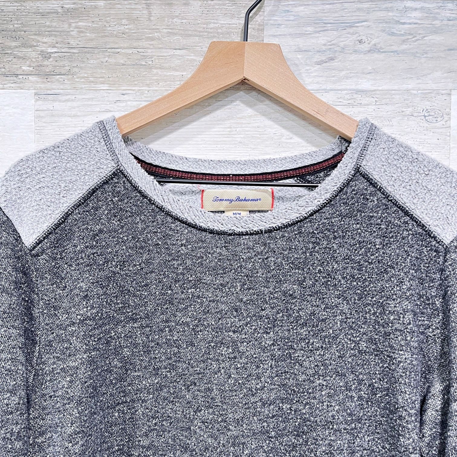 Tommy Bahama Tommy Bahama French Terry Pullover Sweater Gray Cotton Men M Size US M / EU 48-50 / 2 - 2 Thumbnail