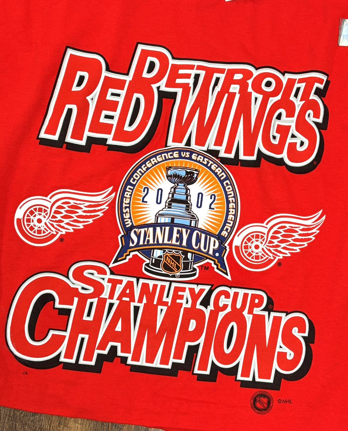 NHL NWT Vintage Detroit Red Wings Cropped Championship Shirt Size US XL / EU 56 / 4 - 2 Thumbnail
