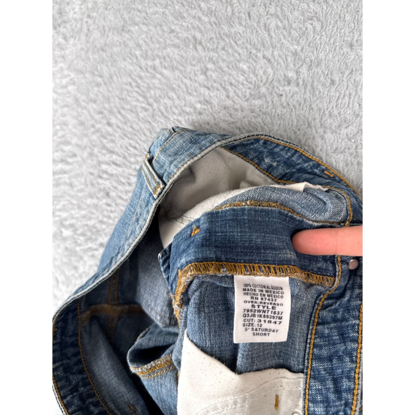 Polo Ralph Lauren Polo Ralph Lauren Women's Shorts 12 Denim Casual Chino 5-Pocket Mid Rise Blue Summer Size 34" / US 12 / IT 48 - 7 Thumbnail