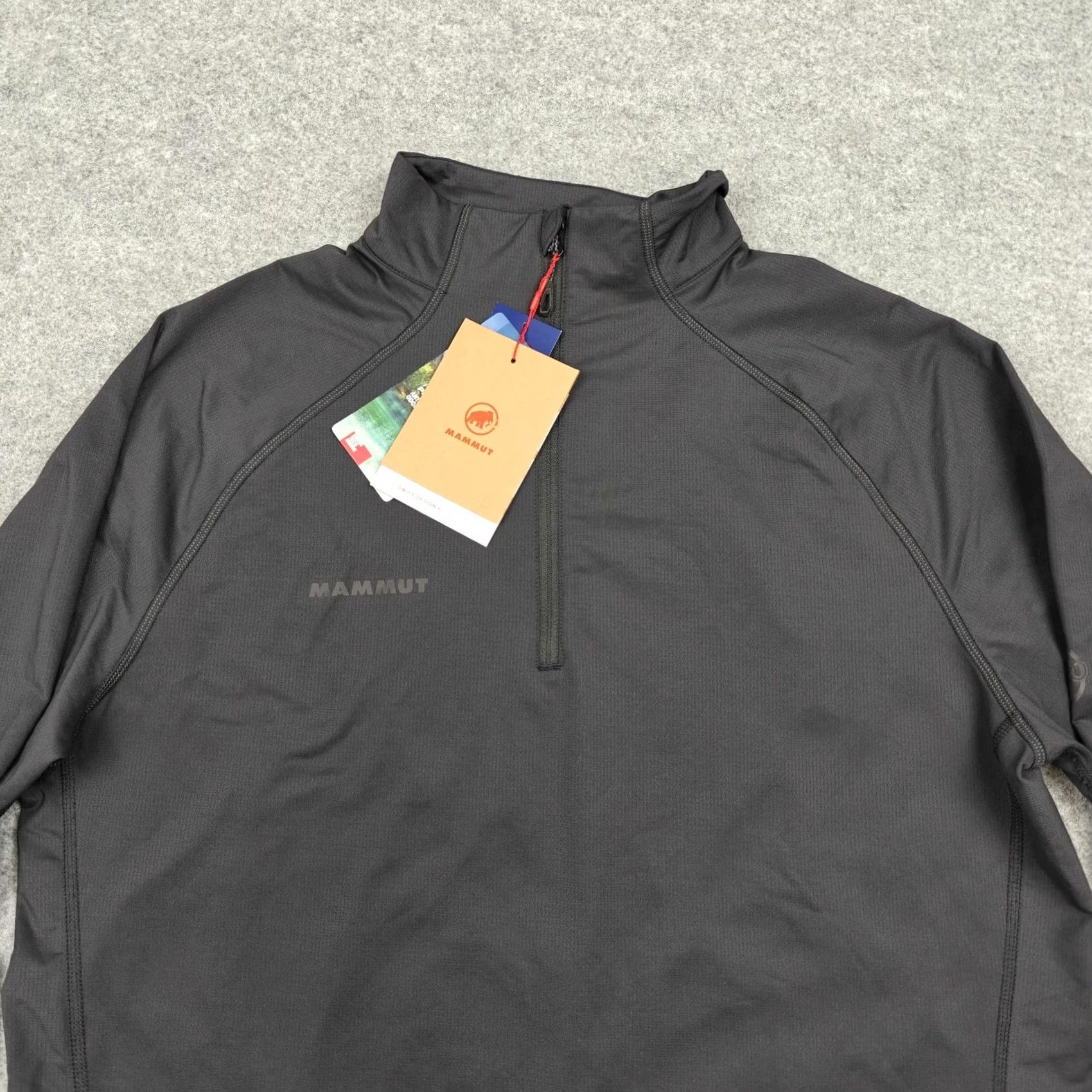 Mammut Mammut Pullover Mens XL Black Half Zip Long Sleeve Ski Athletic Fit Snow ML Raglan Sleeve Mock Neck Stand-Up Collar Zip Size US XL / EU 56 / 4 - 2 Thumbnail