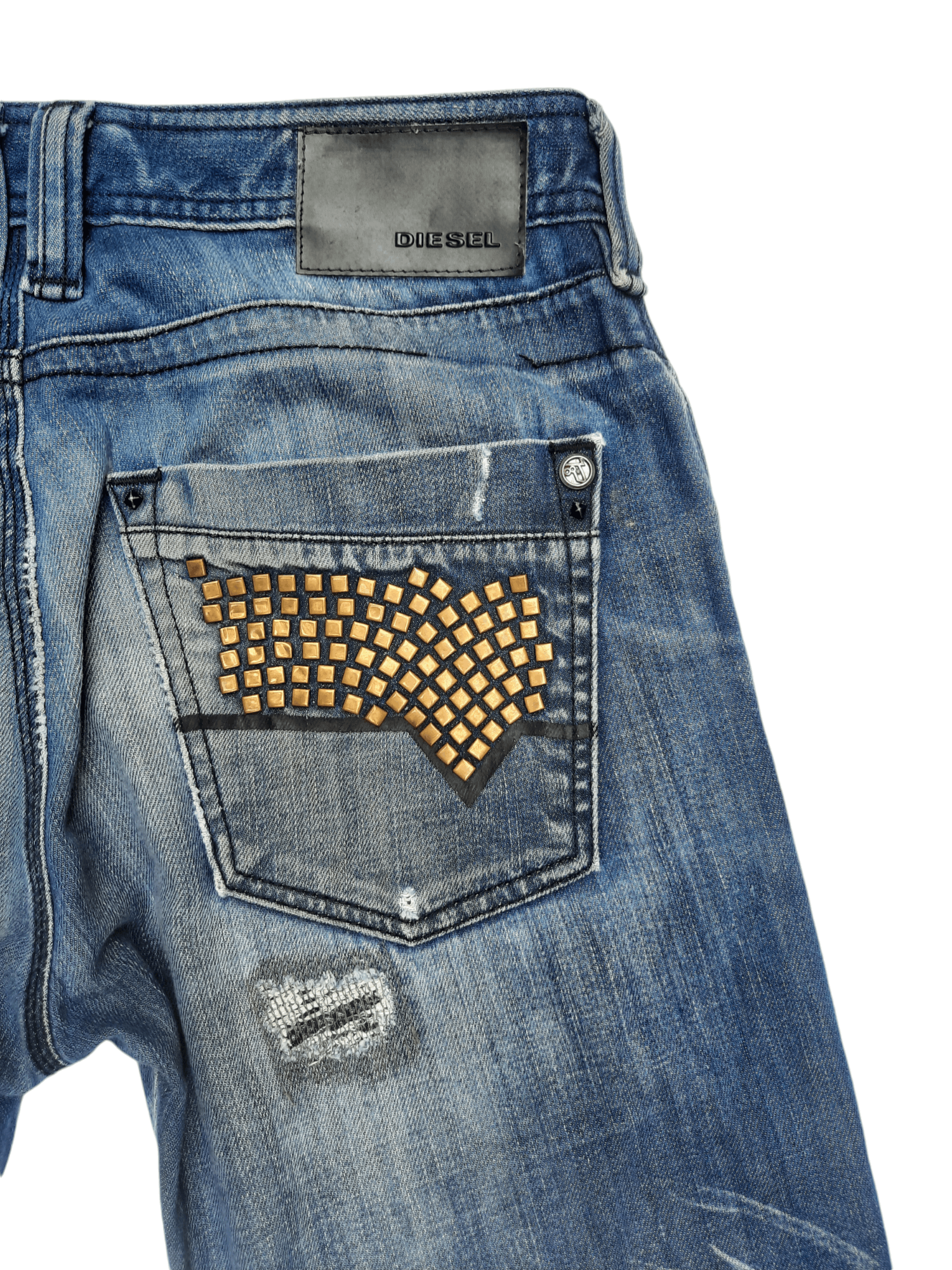 Diesel "DIESEL" distressed denim Size US 29 - 9 Thumbnail