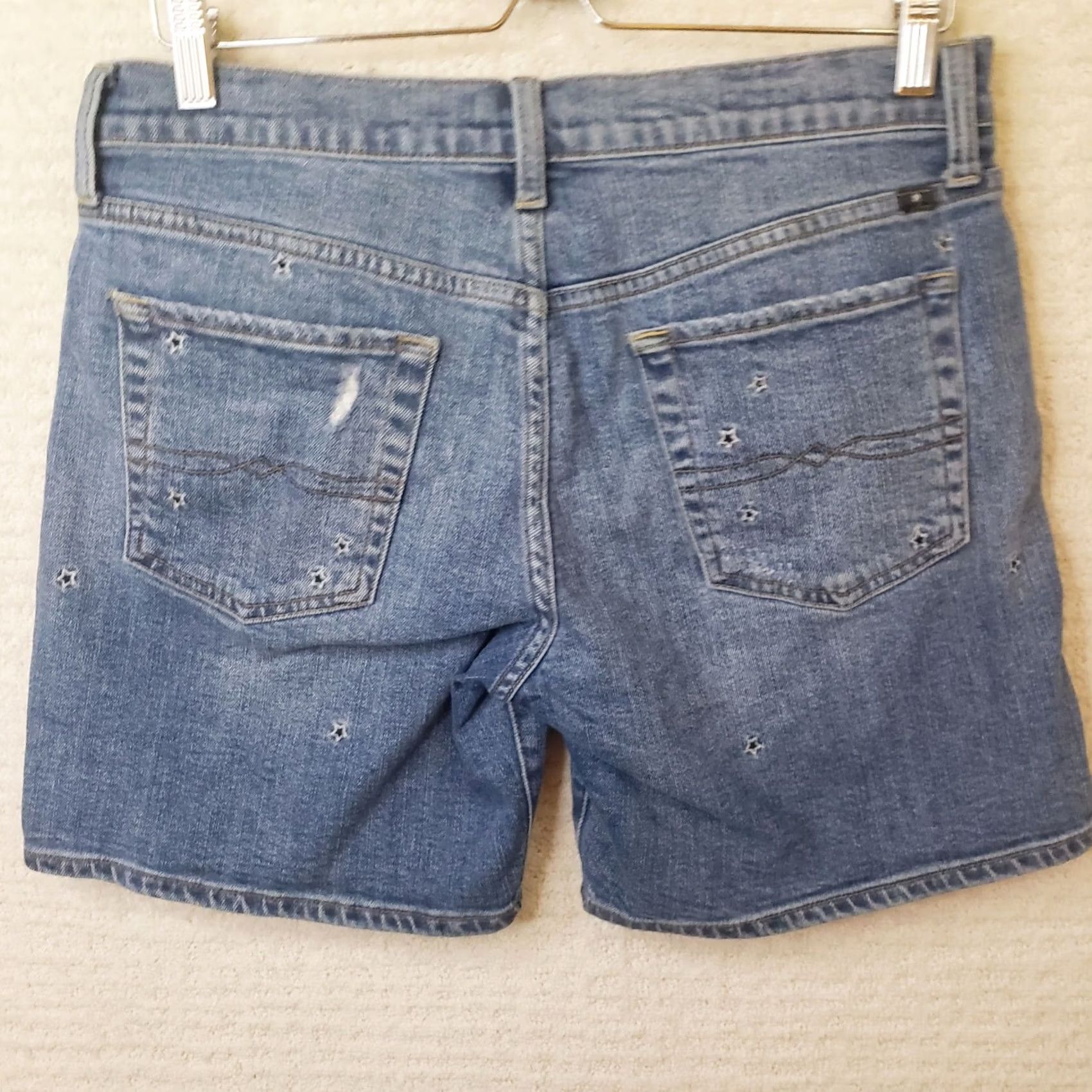 Lucky Brand Lucky Brand Womens Denim Shorts Boyfriend Distressed Size 6/28 Blue 5-Pocket Zip Front Denim Short Size 28" / US 6 / IT 42 - 7 Thumbnail