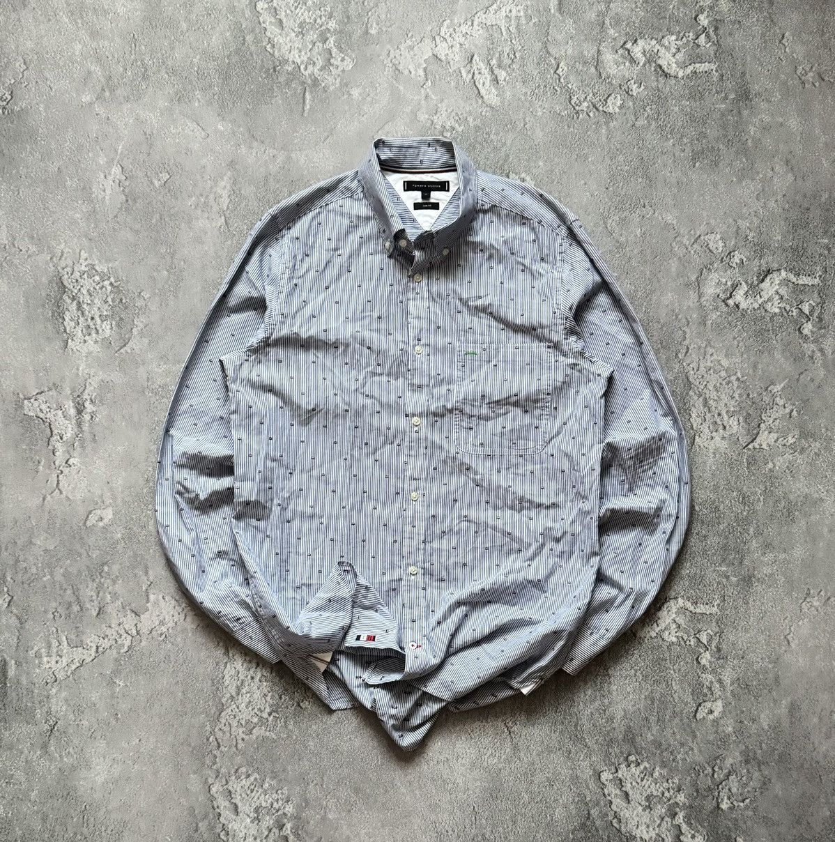 Designer × Tommy Hilfiger Tommy Hilfiger monogram striped shirt button up long sleeve Size US M / EU 48-50 / 2 - 1 Thumbnail