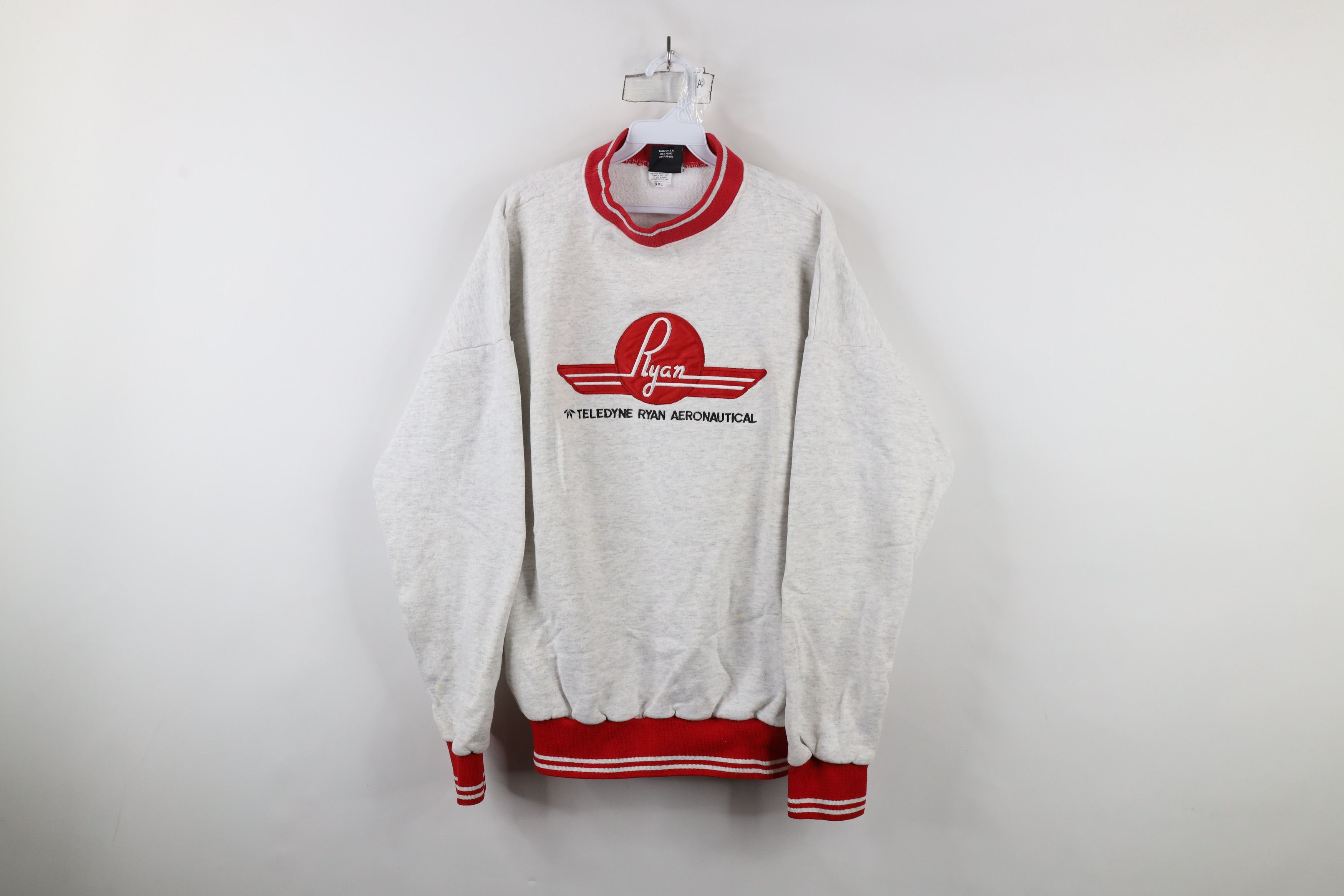 Vintage Vintage 90s Teledyne Ryan Aeronautical Sweatshirt Gray USA Size US XXL / EU 58 / 5 - 1 Thumbnail