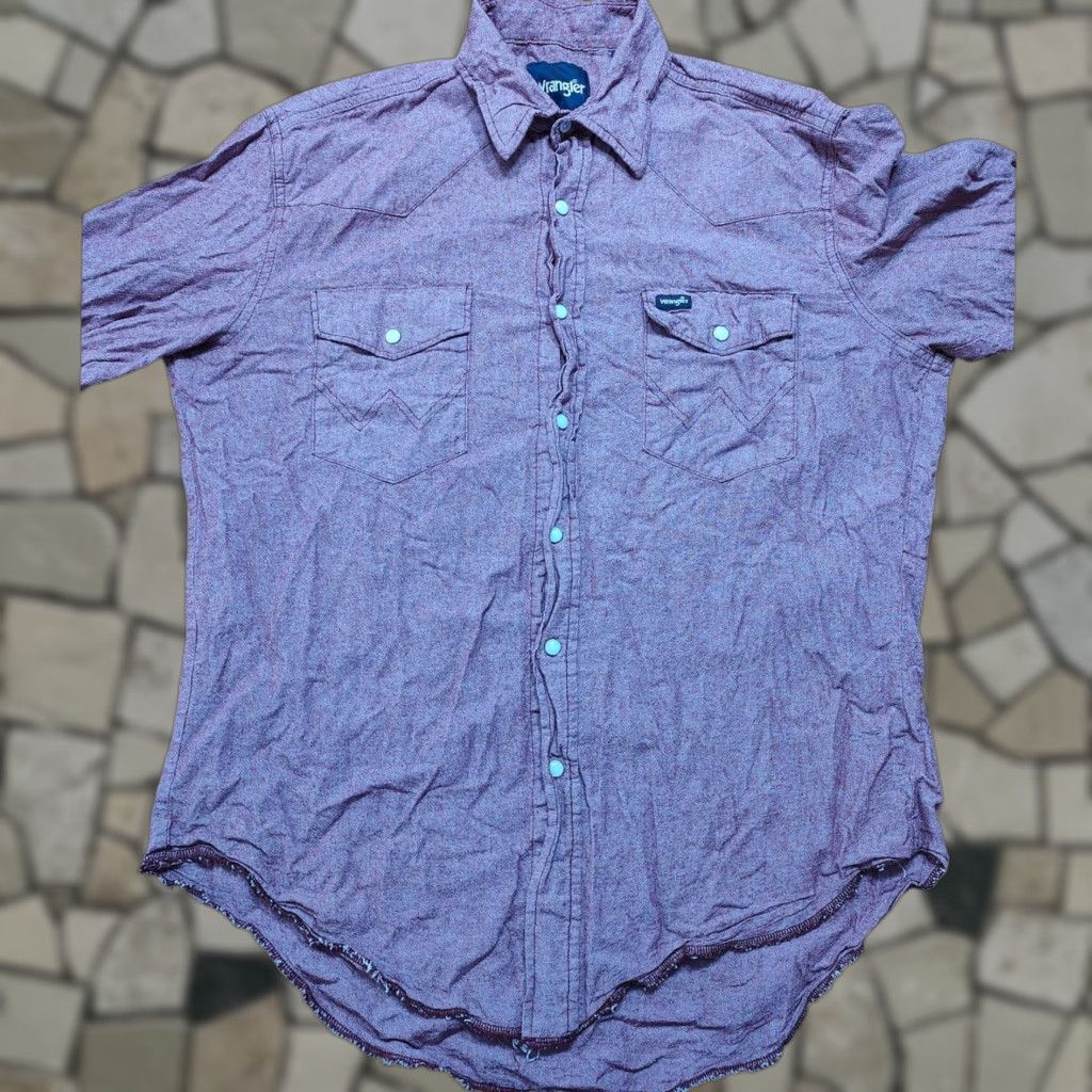 Wrangler VINTAGE Wrangler Shirt Mens Large Red 90s Western Cowboy Pearl Snap Button-Up Shirt Size US L / EU 52-54 / 3 - 1 Thumbnail