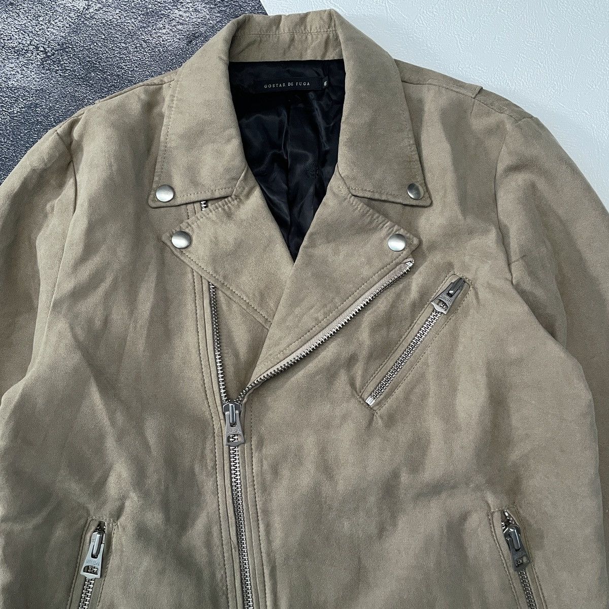 RARE🔥 Gostar De Fuga suede biker jacket