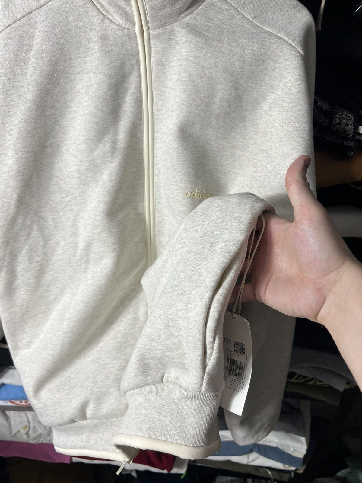 Adidas × Fear of God Adidas x Fear of God Athletics Track Jacket Oatmeal Full Zip Size US M / EU 48-50 / 2 - 6 Thumbnail