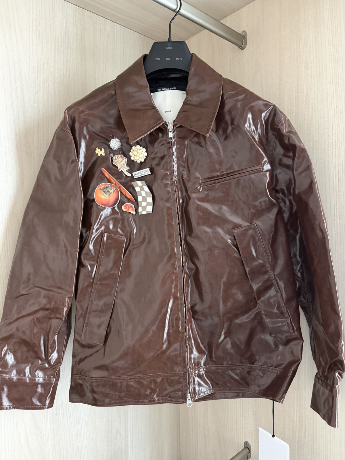 Song For The Mute Song for the Mute Leather Jacket – Brown – Size 46 Size US S / EU 44-46 / 1 - 2 Thumbnail