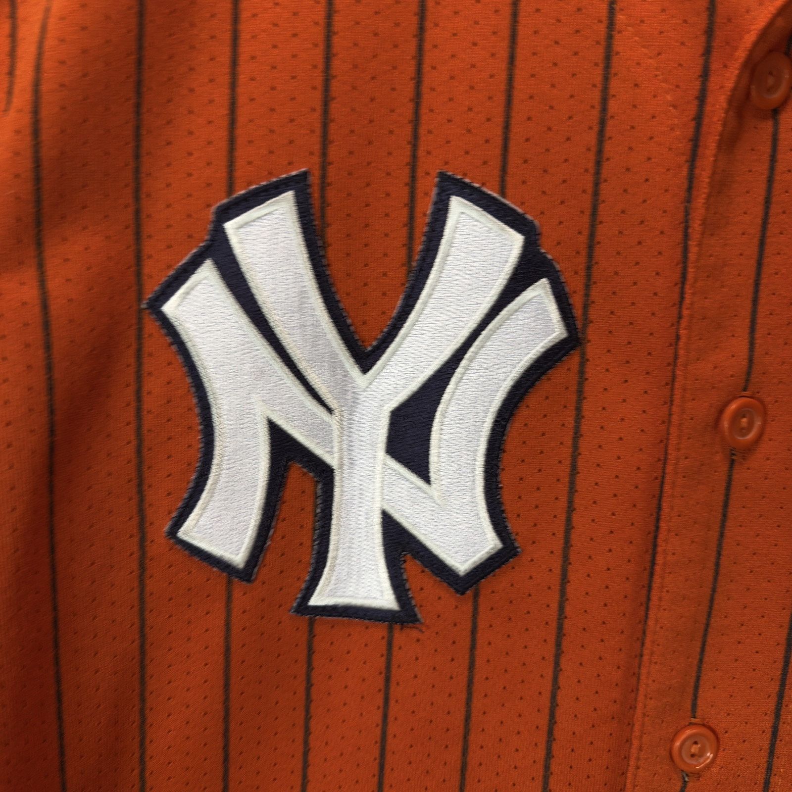 Majestic Yankees Tigers Collab Jersey Majestic Stitched Orange Rare Size 44 - 7 Thumbnail