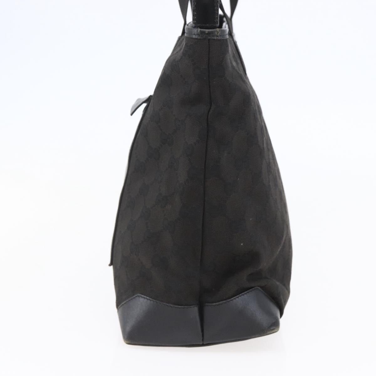 Gucci GUCCI GG Canvas Tote Bag Black Silver Size ONE SIZE - 5 Thumbnail