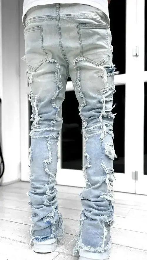 Jean Distressed Denim Jeans Size US 32 / EU 48 - 2 Thumbnail