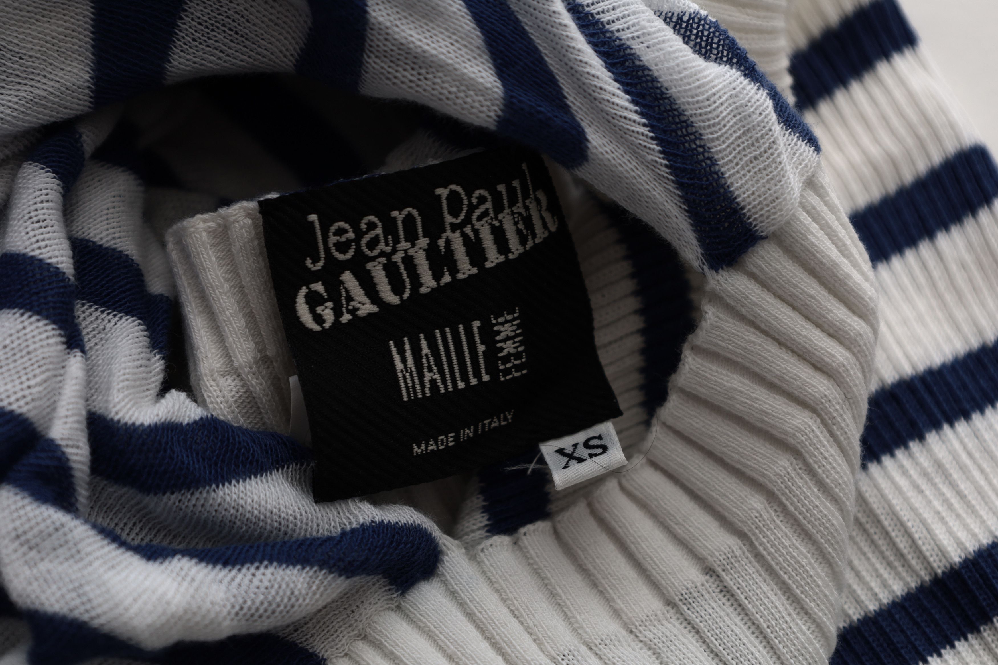 Jean Paul Gaultier JEAN PAUL GAULTIER Nautical Knit Dress Cowl Neck Cotton XS Size XS / US 0-2 / IT 36-38 - 9 Thumbnail