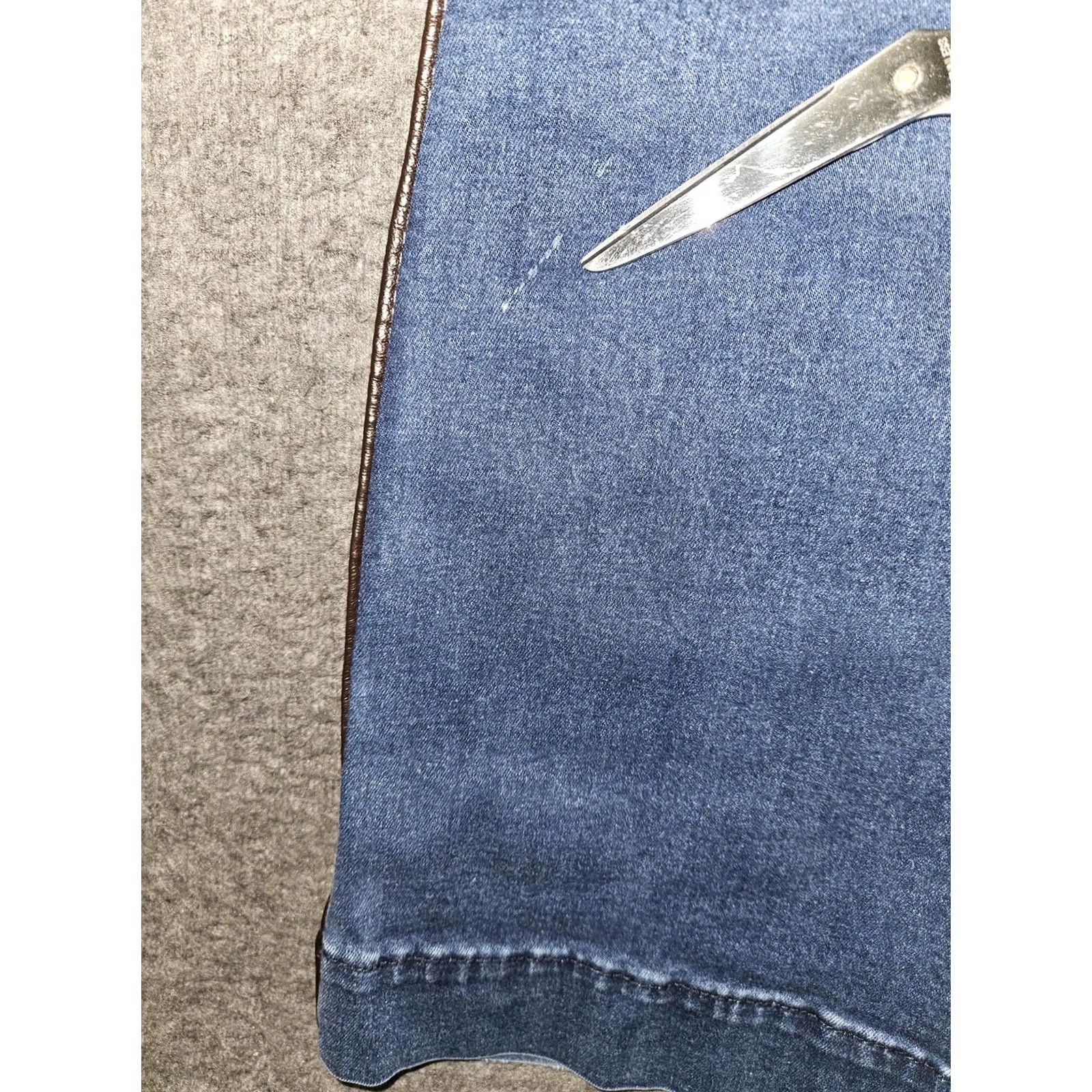 Vintage VINTAGE Rock & Roll Denim Jeans Womens Flared High Rise Trouser Blue 30x34 Stretch Distressed Pockets Hipster Preppy 90s Mens Womens Size 30" / US 8 / IT 44 - 7 Thumbnail