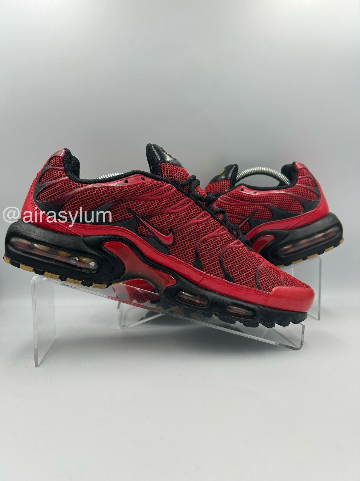 Nike 👹2015 Nike Air Max Plus Tuned Air Tn ”Diablo Red / Loves” Size US 10.5 / EU 43-44 - 3 Thumbnail