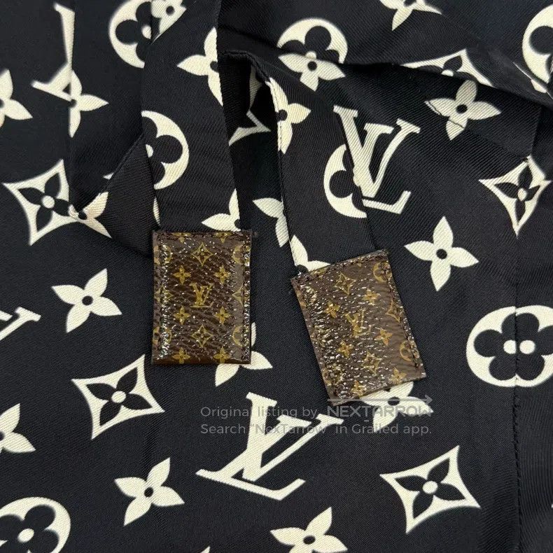 Louis Vuitton Louis Vuitton Black presbyopic full-print silk trousers Size US 36 / EU 52 - 7 Thumbnail