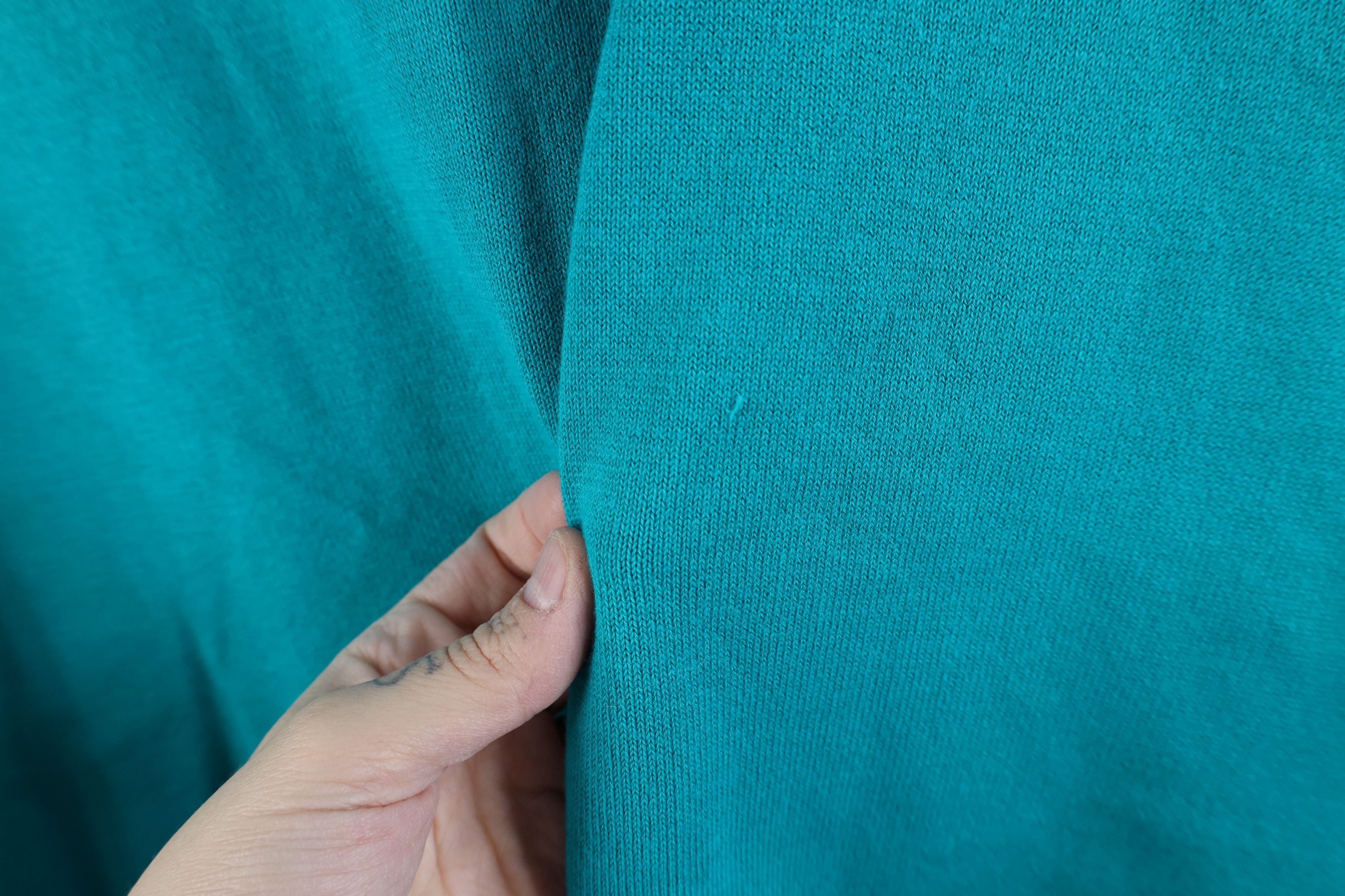 Lands' End × Vintage Vintage Lands End Supima Cotton Knit Cardigan Sweater Teal Size 3XL / US 20-22 - 8 Thumbnail
