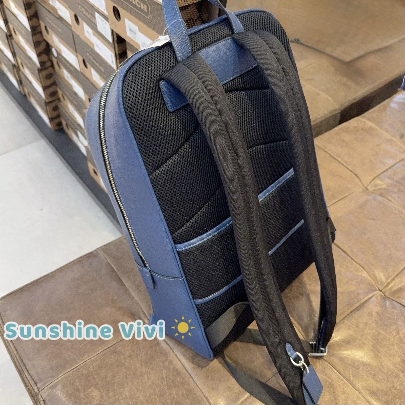 Coach NWT Coach Aiden Backpack Crossgrain leather CDY10 True Blue Size ONE SIZE - 4 Thumbnail