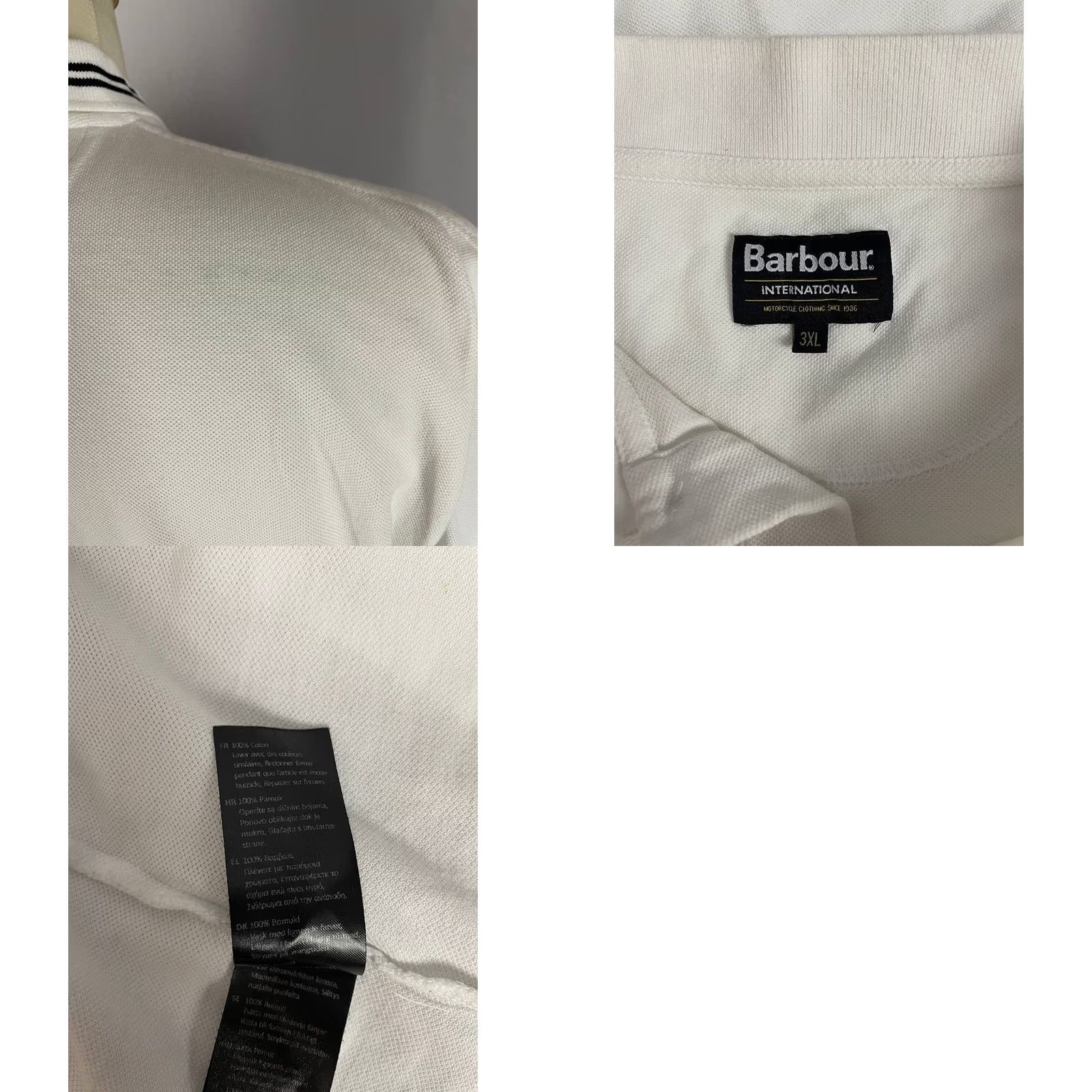 Barbour Barbour Polo Shirt Barbour Mens Golf Polo Shirt White Cotton Short Sleeve Collared 3XL Big & Tall Mens Golf Shirt White Barbour Polo Size US XXL / EU 58 / 5 - 9 Thumbnail