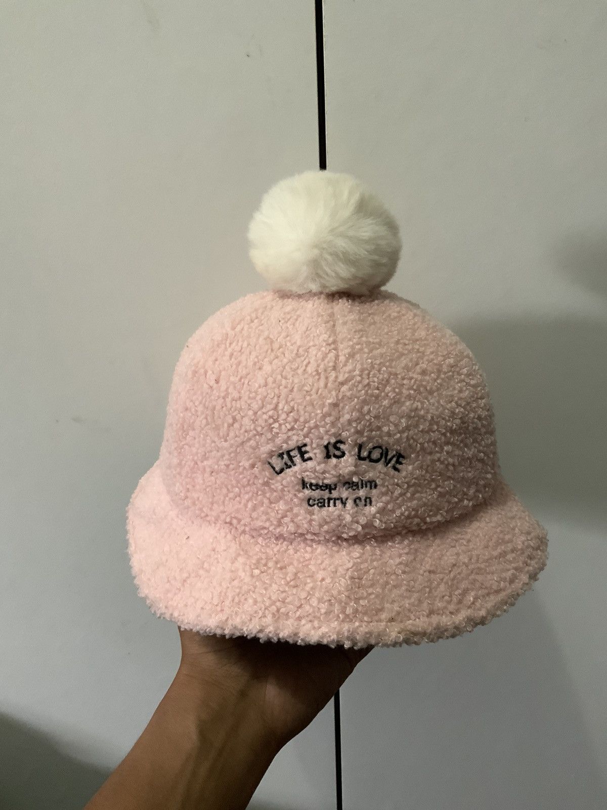 If Six Was Nine Life is Love Gohap Mohair Fur Pink Hat Size ONE SIZE - 1 Thumbnail