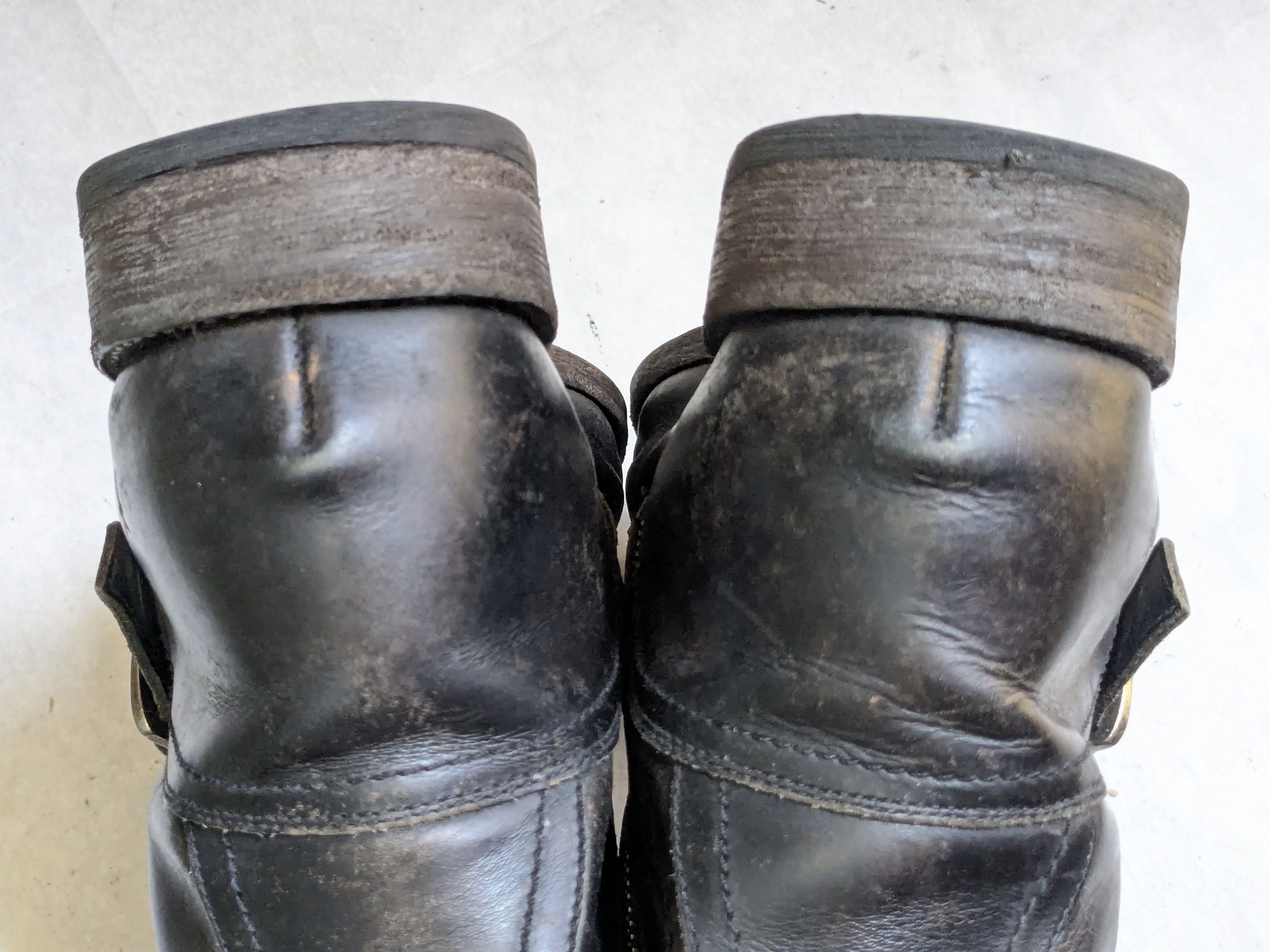 Frye Frye Engineer Boots Black 13 D Leather Side Zip Buckle Size US 13 / EU 46 - 18 Thumbnail