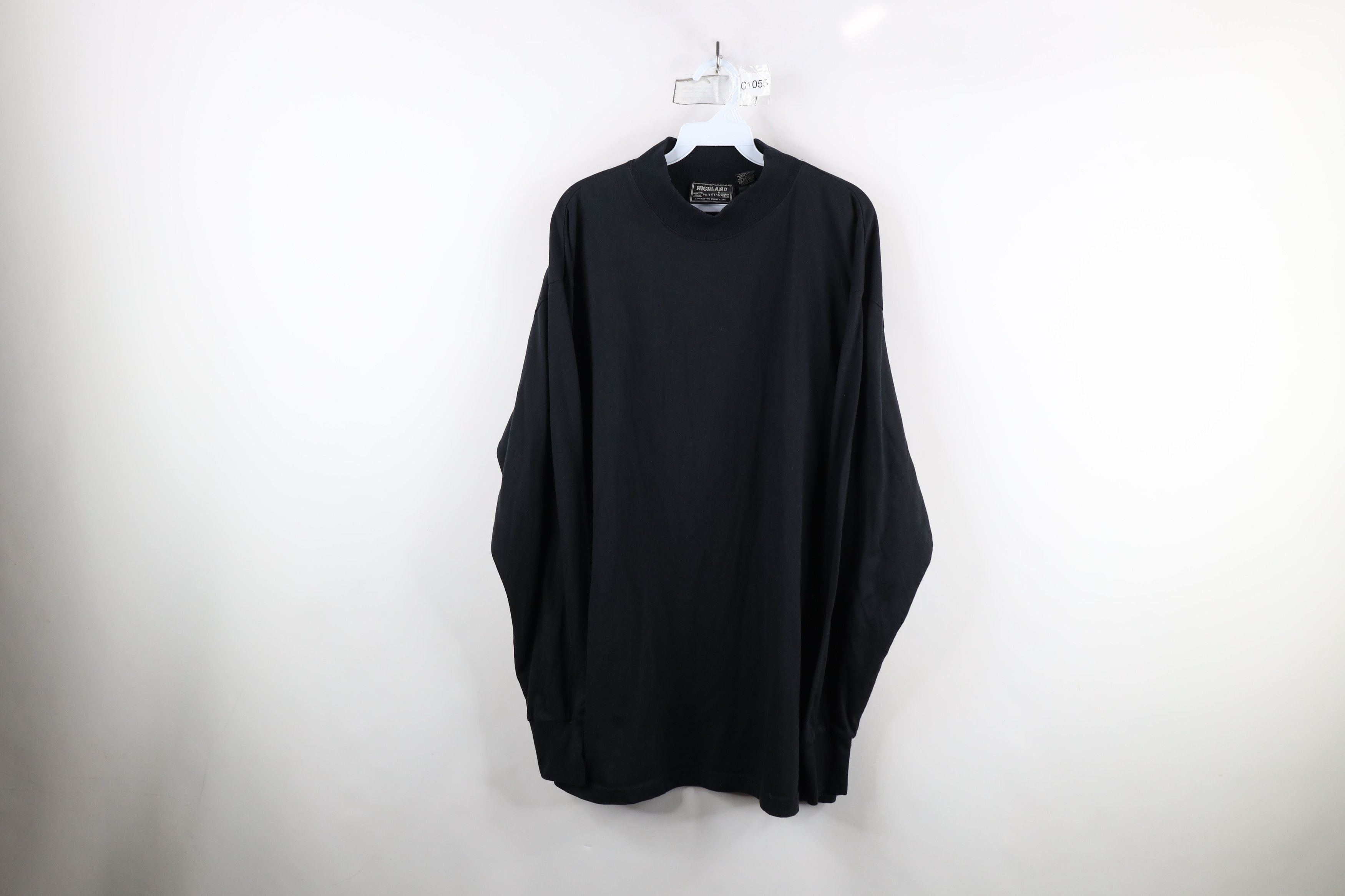 Vintage Vintage 90s Streetwear Mock Neck Long Sleeve T-Shirt Black Size US L / EU 52-54 / 3 - 1 Thumbnail