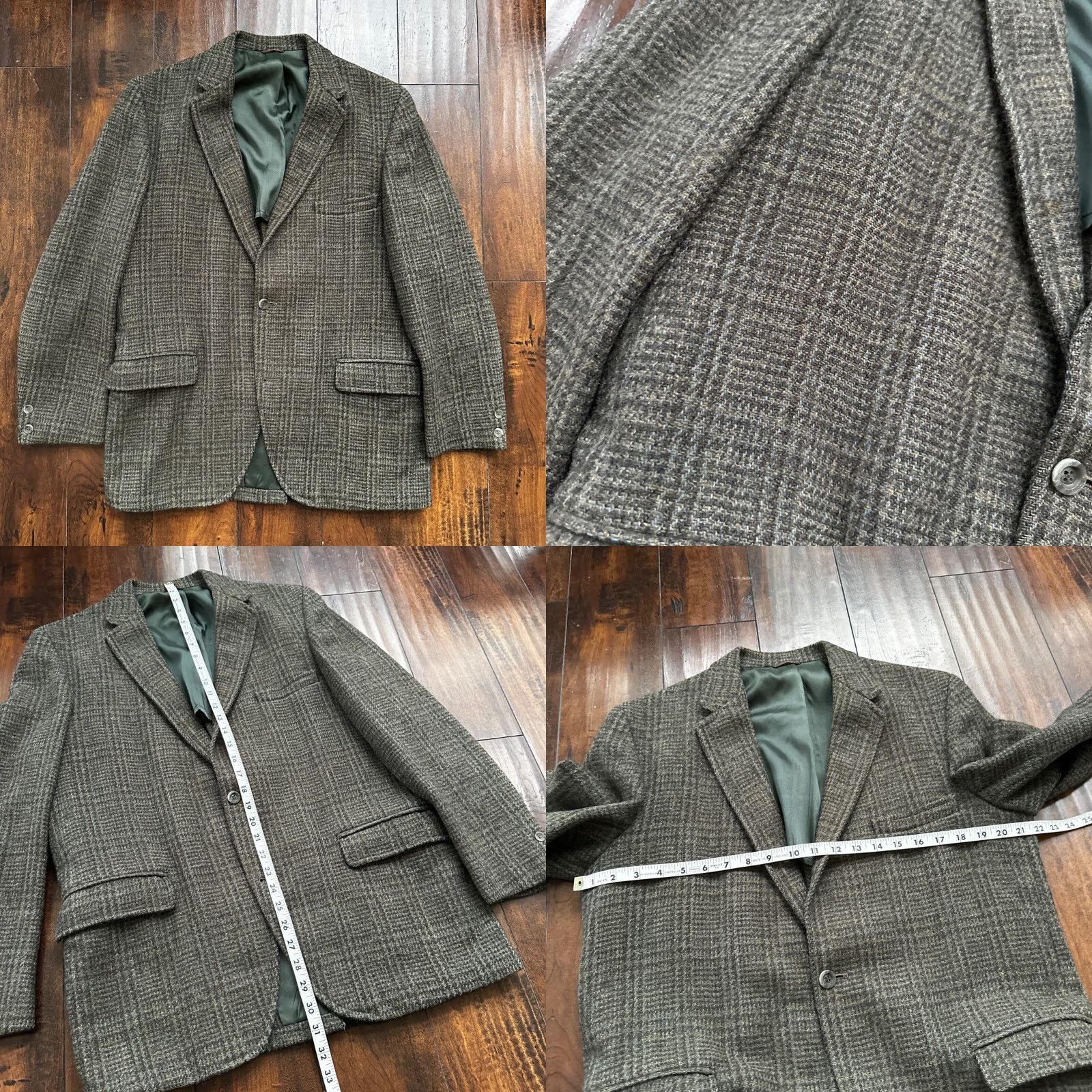 Harris Tweed VTG Harris Tweed Sport Coat Mens 42 Scottish Wool Blazer Button Cricketer 70s Size 42R - 8 Thumbnail