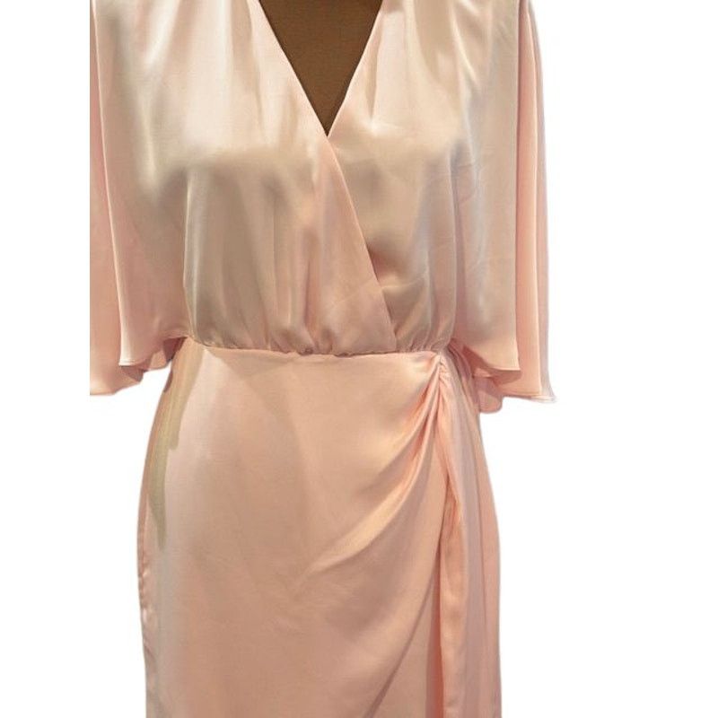Ramy Brook Ramy Brook “Alexis” Faux Wrap Mini Dress in Candy Pink NWT Size S / US 4 / IT 40 - 3 Thumbnail