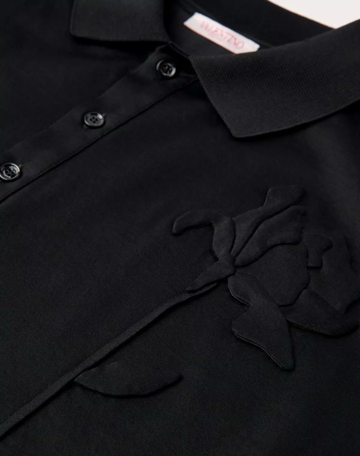 Valentino oc11z0725 Mercerised Cotton Polo Shirt in Black Size US S / EU 44-46 / 1 - 7 Thumbnail