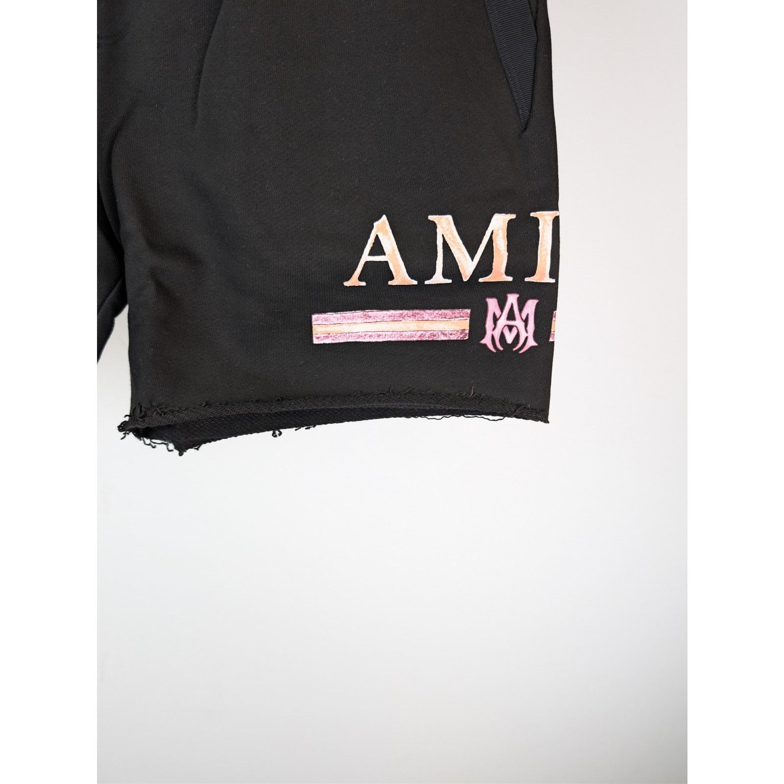 Amiri o1rshd1 MA Watercolor Bar Sweatshort in Black Size US 30 / EU 46 - 8 Thumbnail