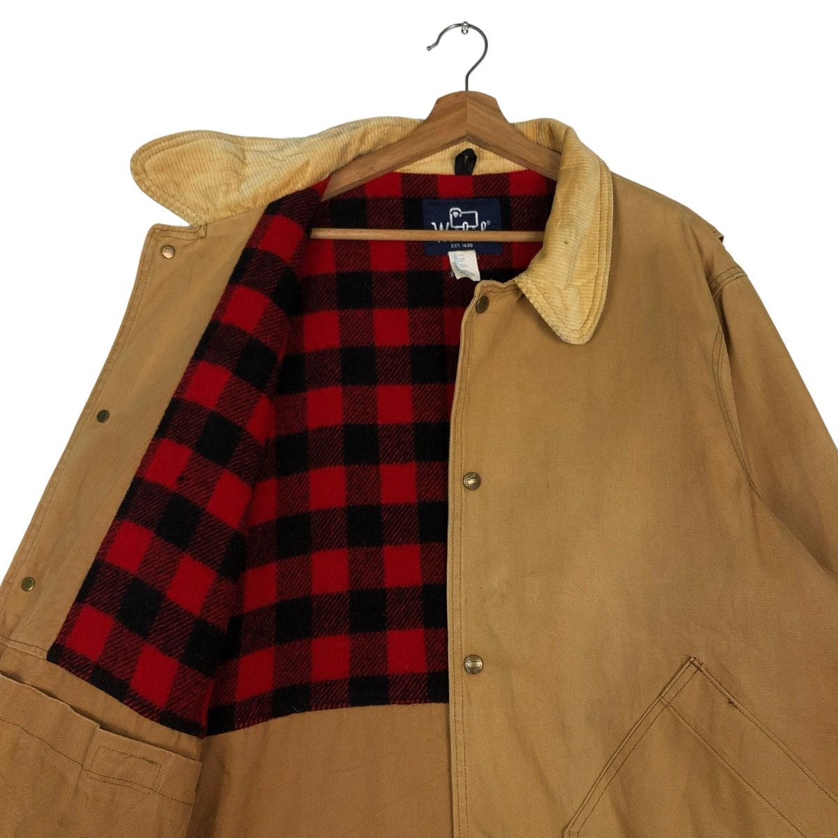 Vintage 🔥VINTAGE 60’s CHORE JACKET WOOLRICH USA BLANKET LINING Size US XL / EU 56 / 4 - 12 Thumbnail