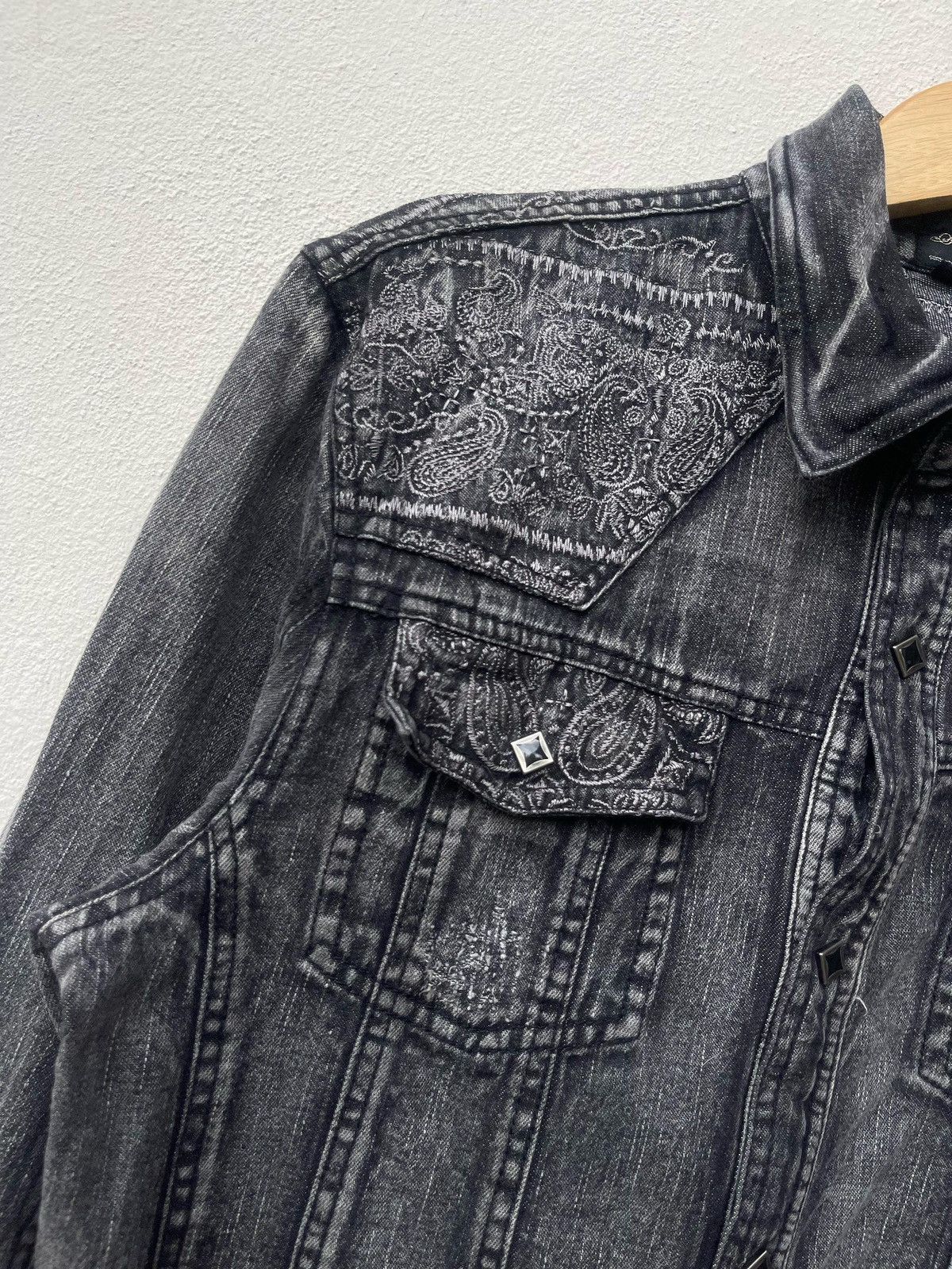 If Six Was Nine × Japanese Brand × Le Grande Bleu (L.G.B.) Semantic Design Wash Denim Western Shirt Size US S / EU 44-46 / 1 - 7 Thumbnail