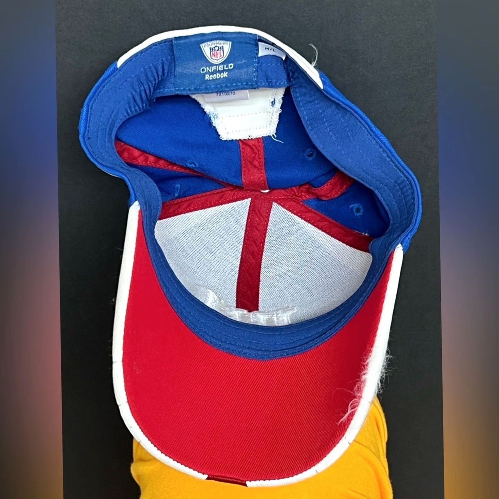 Reebok Reebok NFL On Field Hat Giants Blue M/L Mens Baseball Cap One Size Size ONE SIZE - 6 Thumbnail