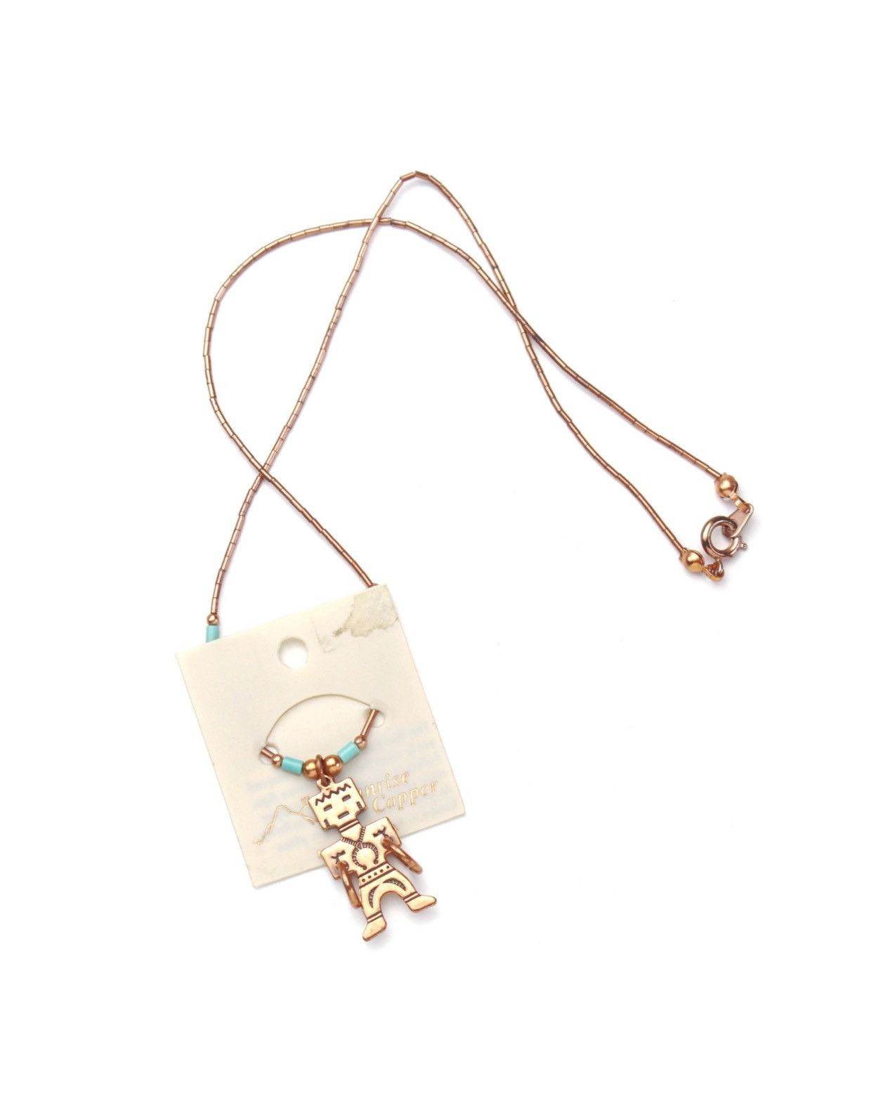 Vintage 1960S REPRO SUNRISE COPPER KACHINA HOOP DANCER NECKLACE Size ONE SIZE - 5 Thumbnail