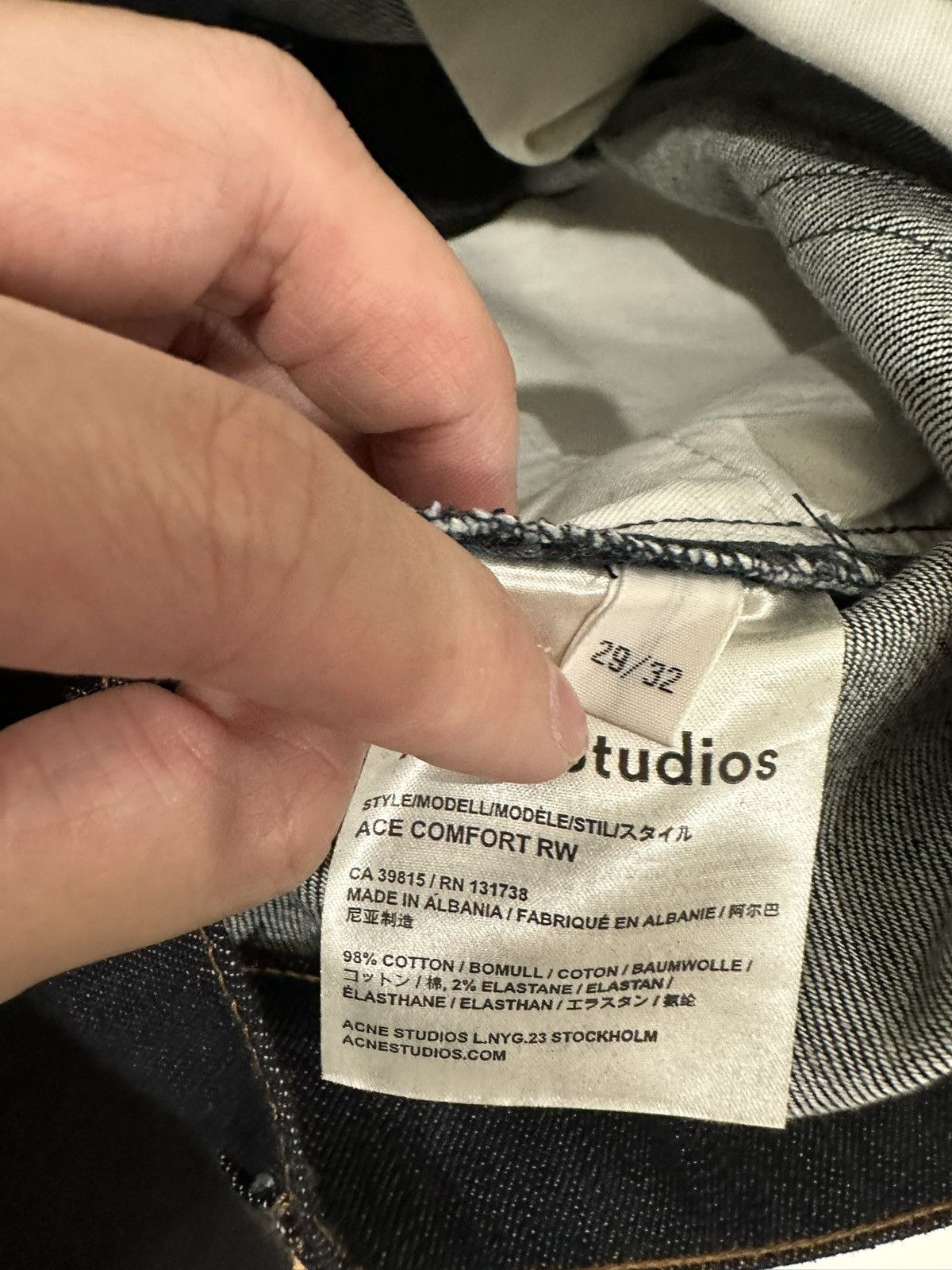 Acne Studios Acne Ace Raw Indigo Jeans Size US 29 - 6 Thumbnail