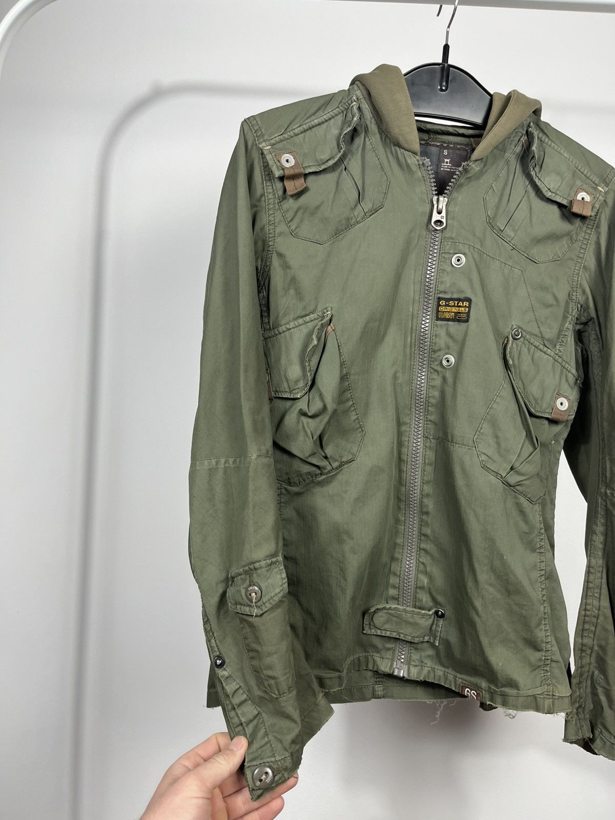 G-Star G Star RAW Green Military Hooded Jacket Zip Up Size S Size US S / EU 44-46 / 1 - 6 Thumbnail