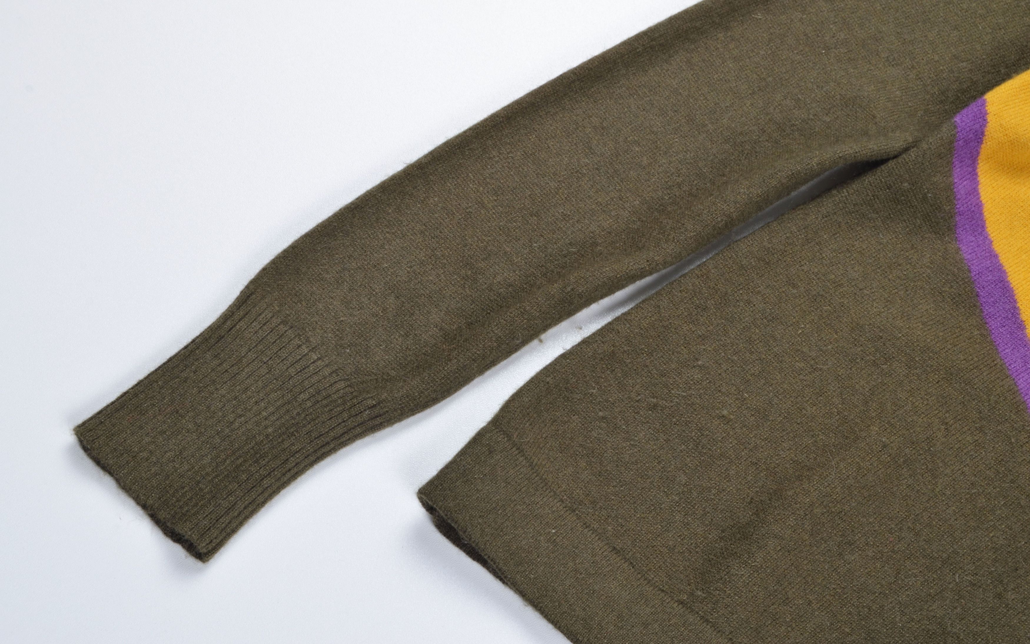 Weekend Max Mara Max Mara Weekend Soft Wool Multicolor V-Neck Cardigan Size L / US 10 / IT 46 - 7 Thumbnail