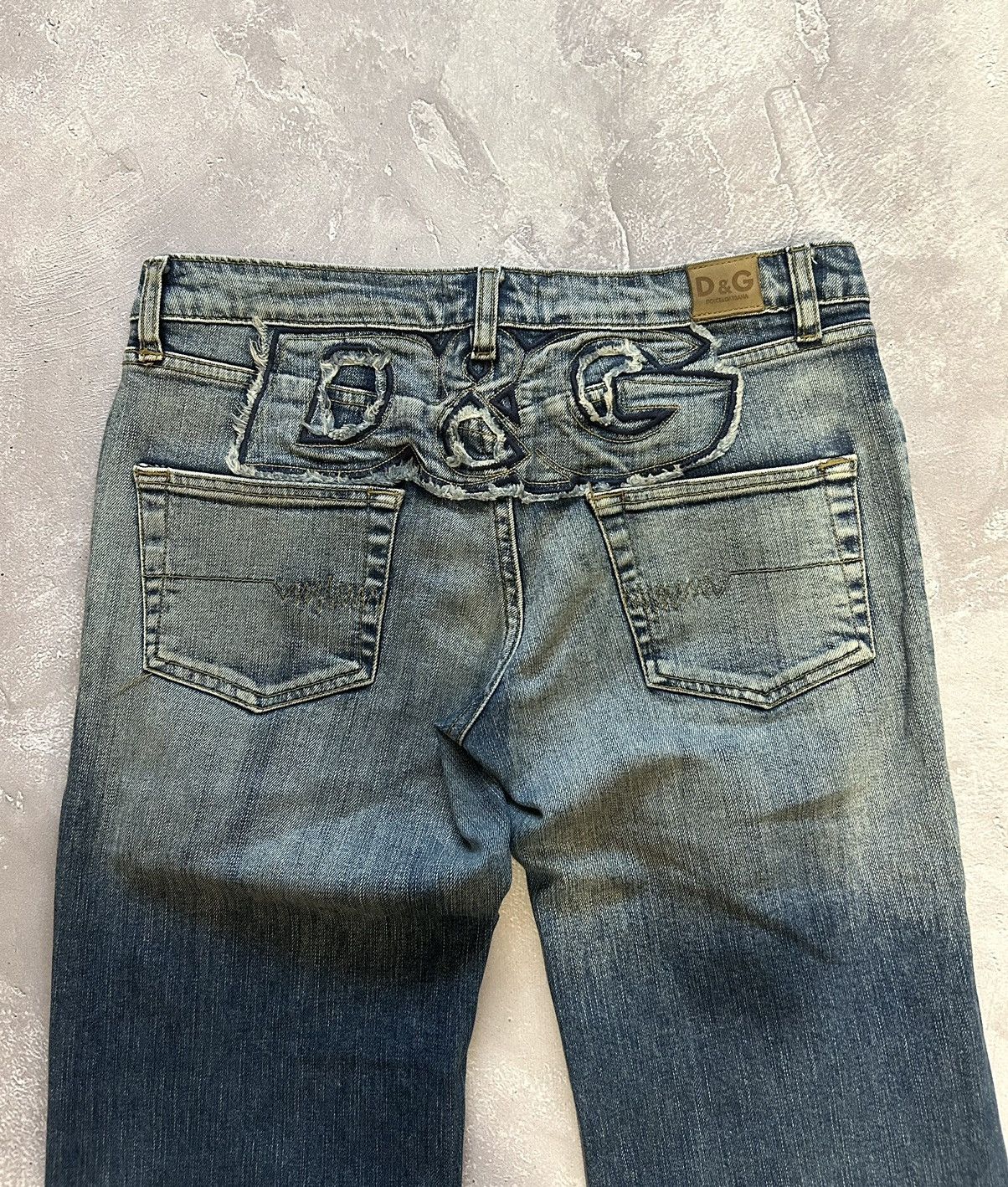 Vintage Dolce & Gabbana Embroidered Bootcut Jeans Size W28