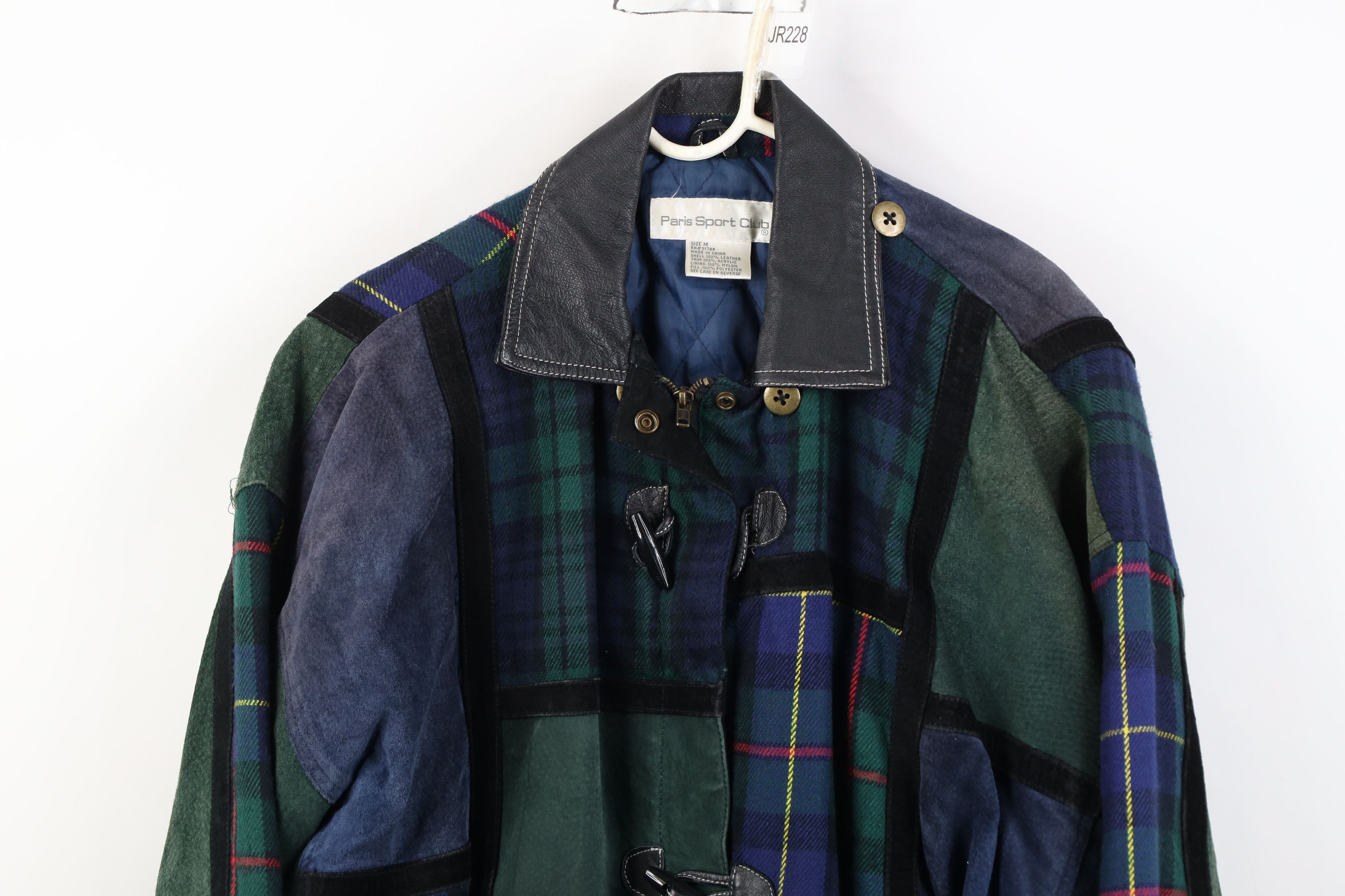 Vintage Vintage 90s Streetwear Wool Patchwork Toggle Button Jacket Size M / US 6-8 / IT 42-44 - 2 Thumbnail