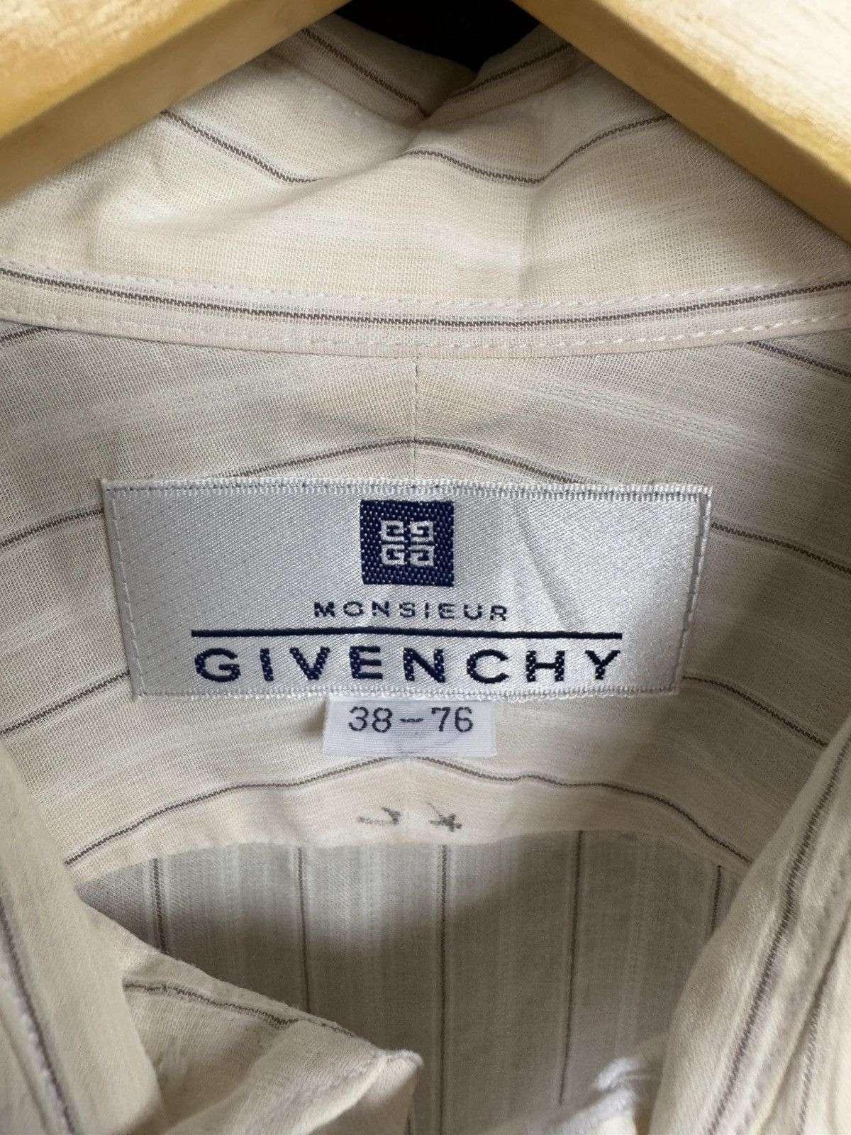 Givenchy VINTAGE GIVENCHY MONSIEUR STRIPE LONG SHIRT Size US M / EU 48-50 / 2 - 7 Thumbnail