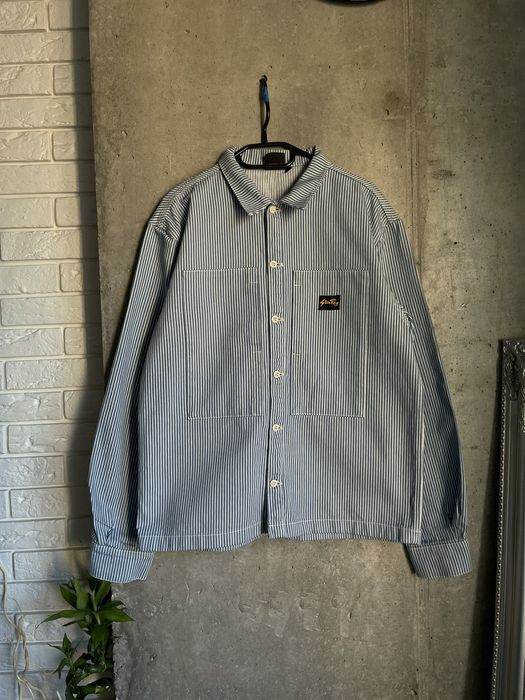 Stan Ray Vintage Stan Ray Work Box Jacket Bleached Hickory | Grailed