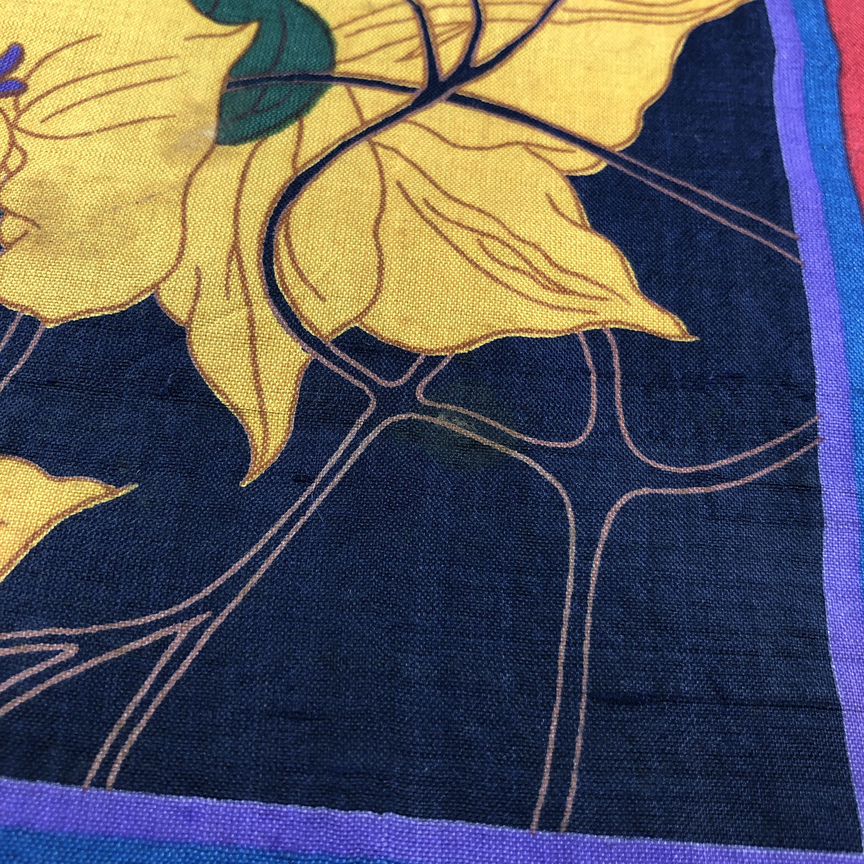 Vintage Vintage Floral Silk Handkerchief Bandana H3083 Size ONE SIZE - 4 Thumbnail