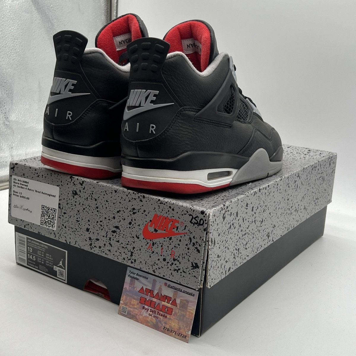 Jordan Brand Air Jordan 4 bred reimagined Size US 13 / EU 46 - 5 Thumbnail