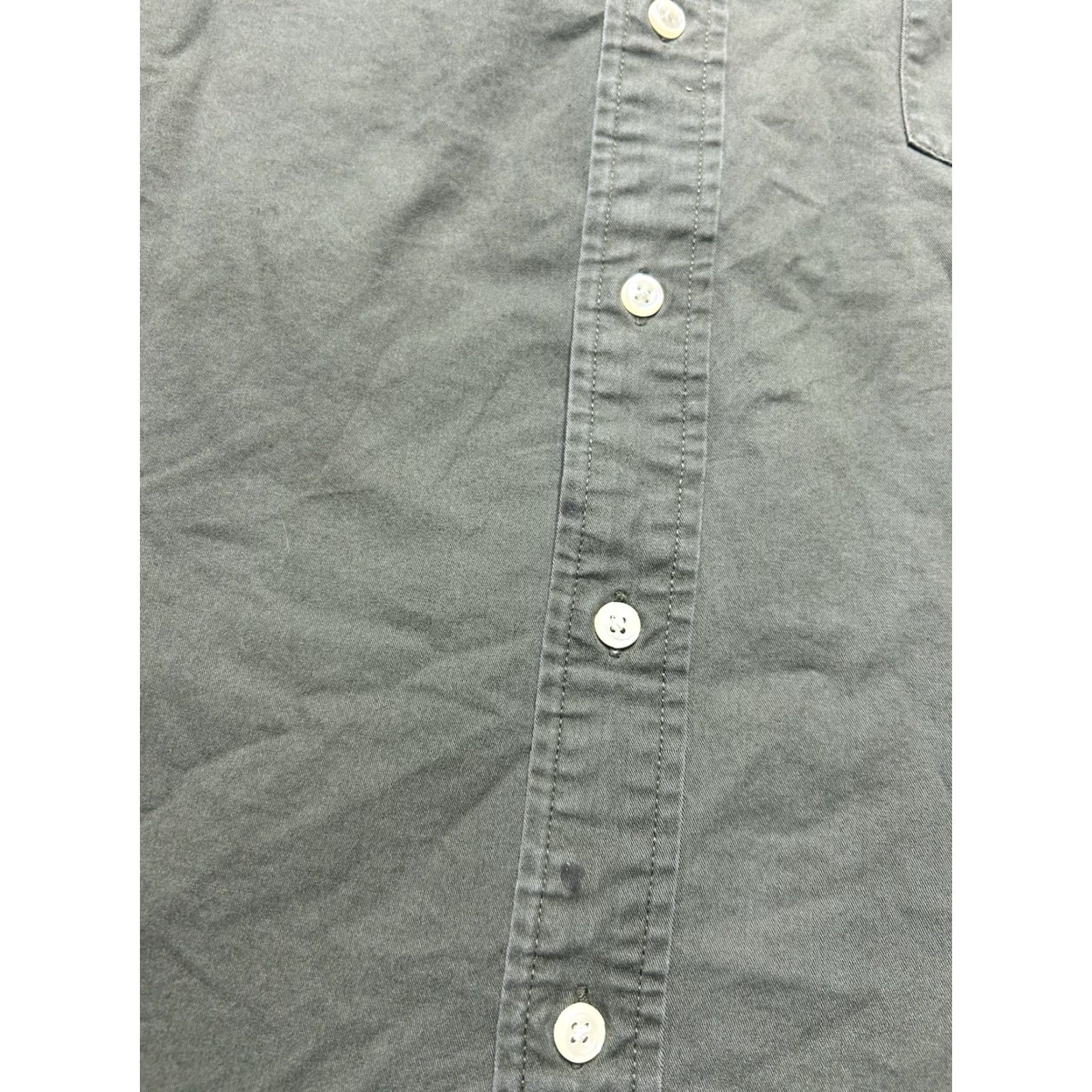 Eddie Bauer Eddie Bauer Button-Up Shirt Long Sleeve Olive Drab Army Green Faded Cotton Men’s XL Size US XL / EU 56 / 4 - 3 Thumbnail
